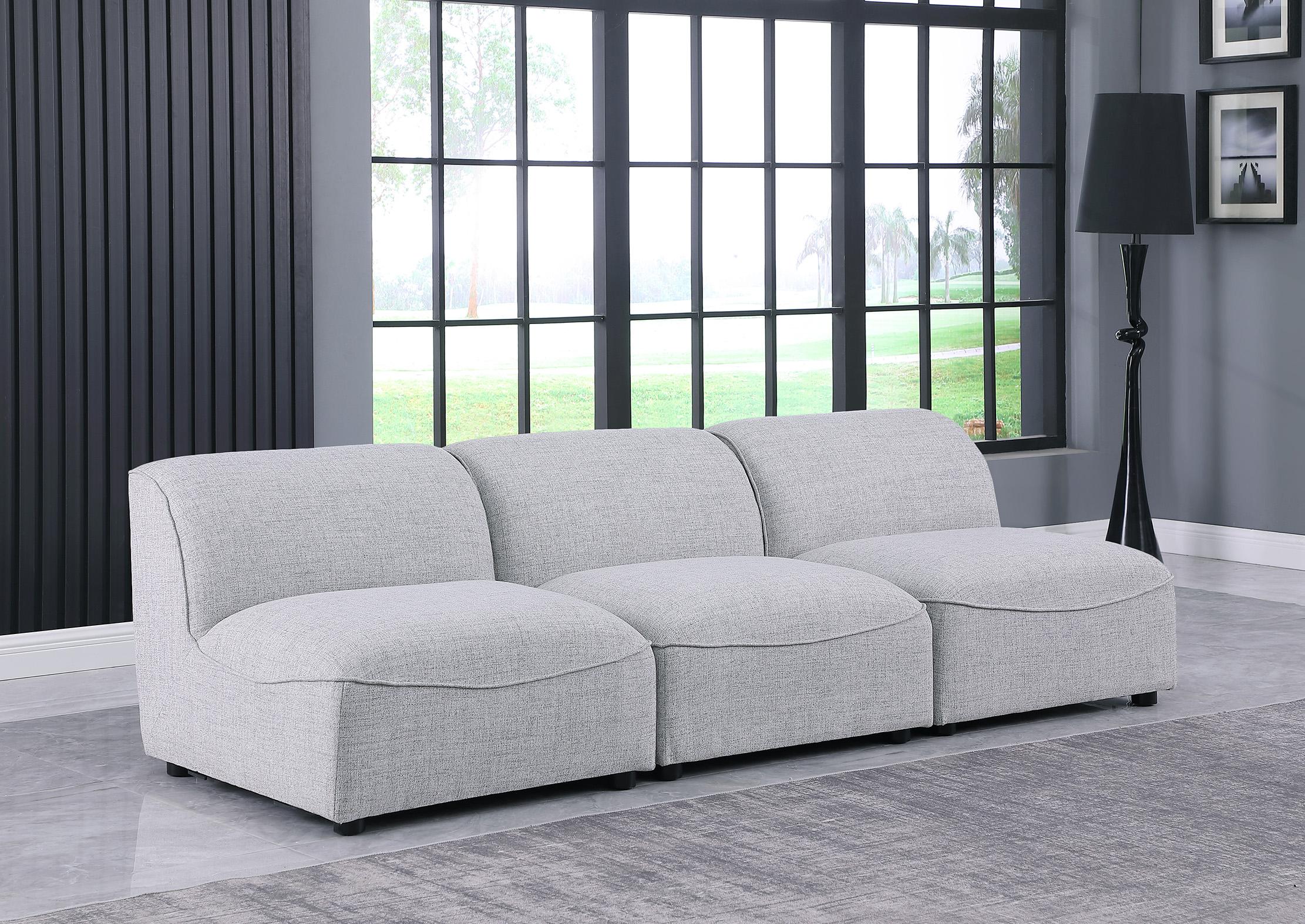 

    
GREY Linen Modular Sofa MIRAMAR 683Grey-S99 Meridian Contemporary Modern
