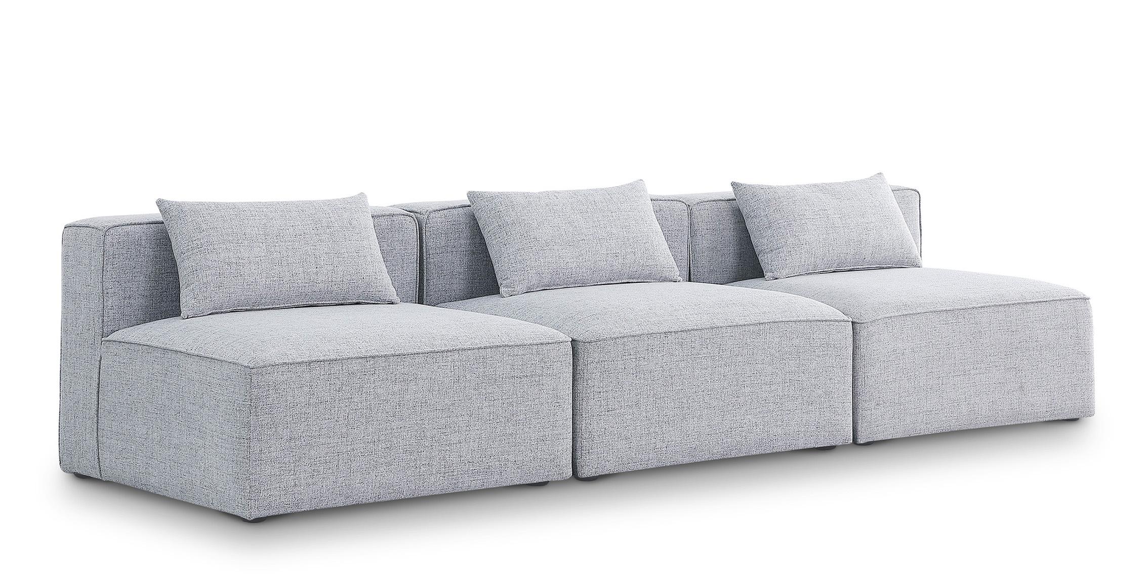

    
GREY Linen Modular Sofa CUBE 630Grey-S108A Meridian Contemporary Modern

