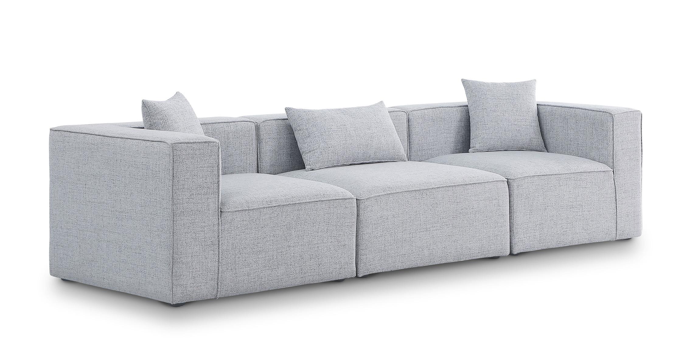 Contemporary, Modern Modular Sofa CUBE 630Grey-S108B 630Grey-S108B in Gray Linen