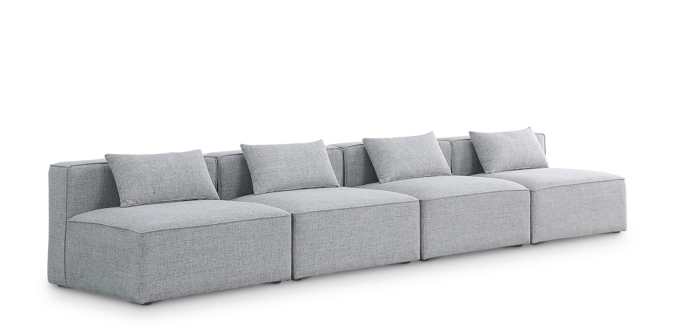 Contemporary, Modern Modular Sofa CUBE 630Grey-S144A 630Grey-S144A in Gray Linen