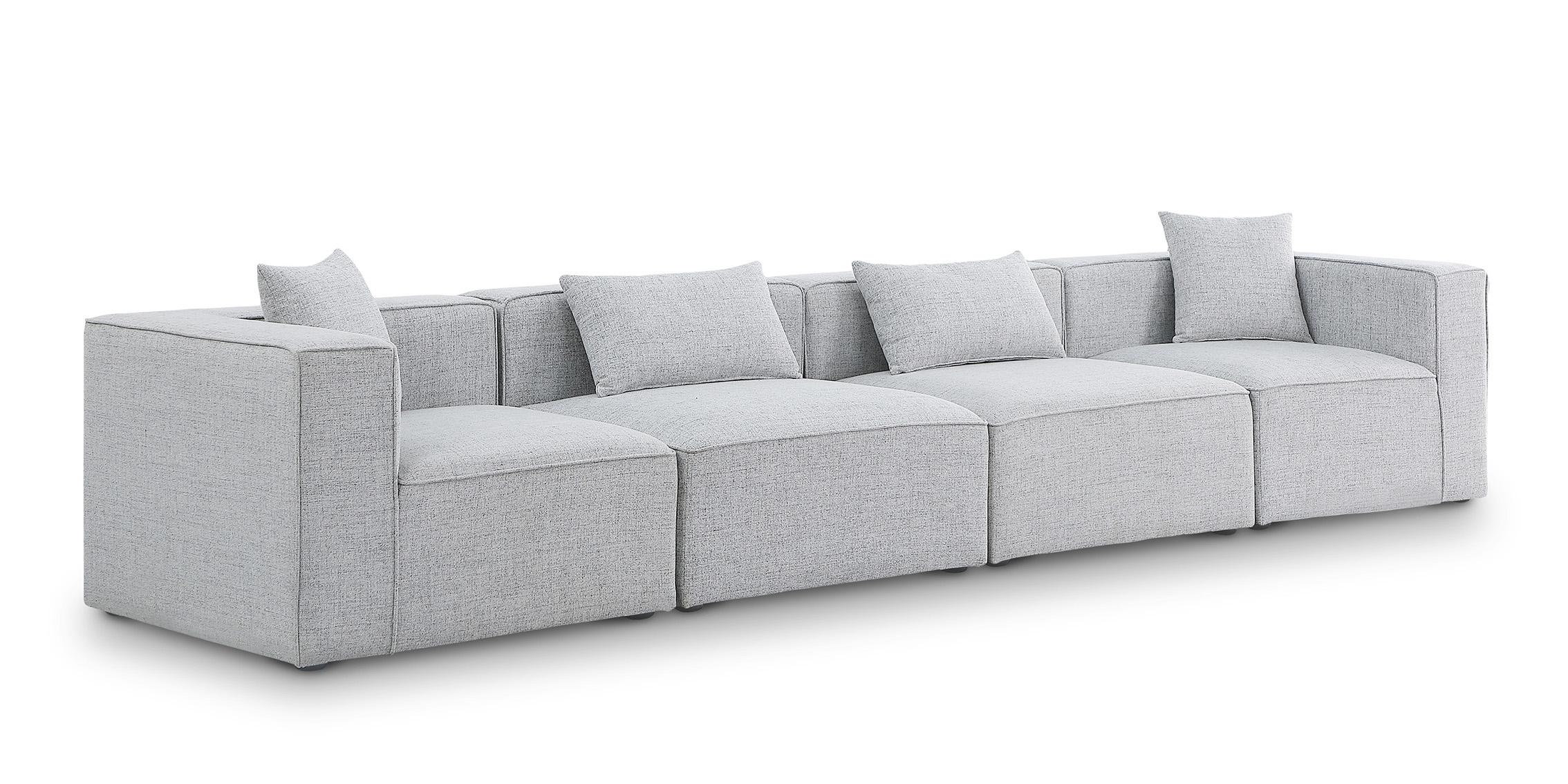 Contemporary, Modern Modular Sofa CUBE 630Grey-S144B 630Grey-S144B in Gray Linen