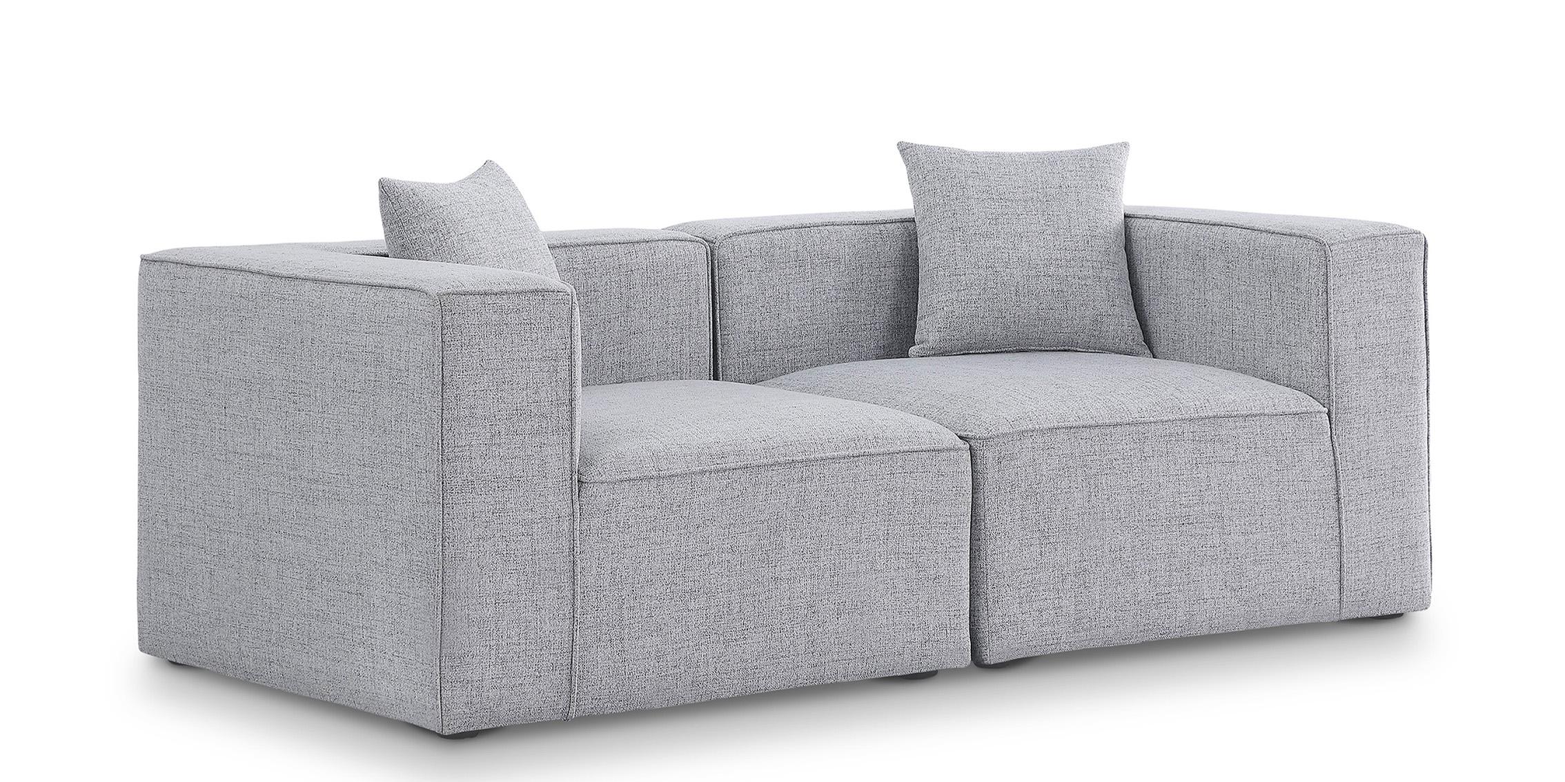 Contemporary, Modern Modular Sofa CUBE 630Grey-S72B 630Grey-S72B in Gray Linen