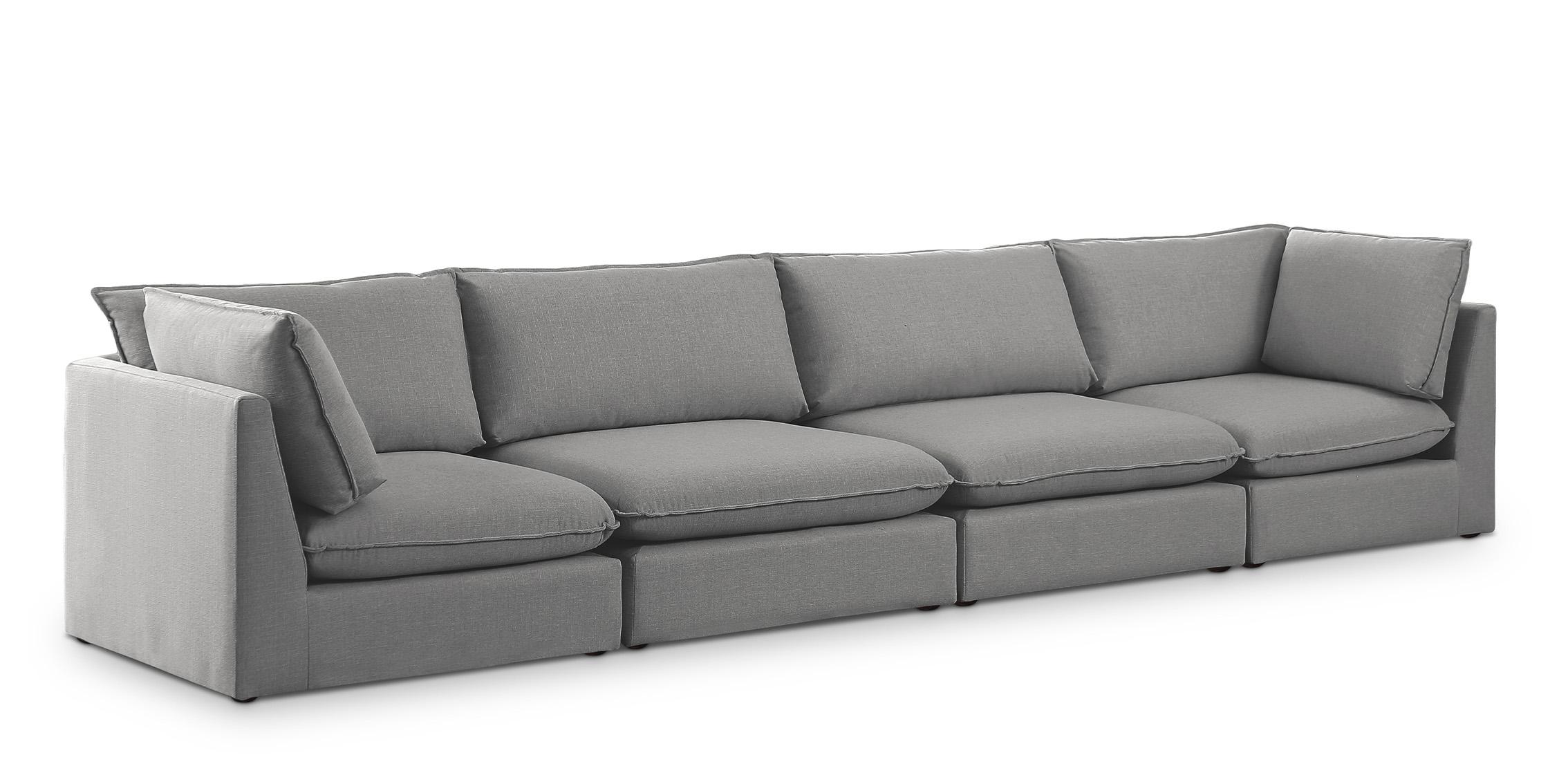 

    
Grey Linen Modular Sofa MACKENZIE 688Grey-S160B Meridian Contemporary Modern
