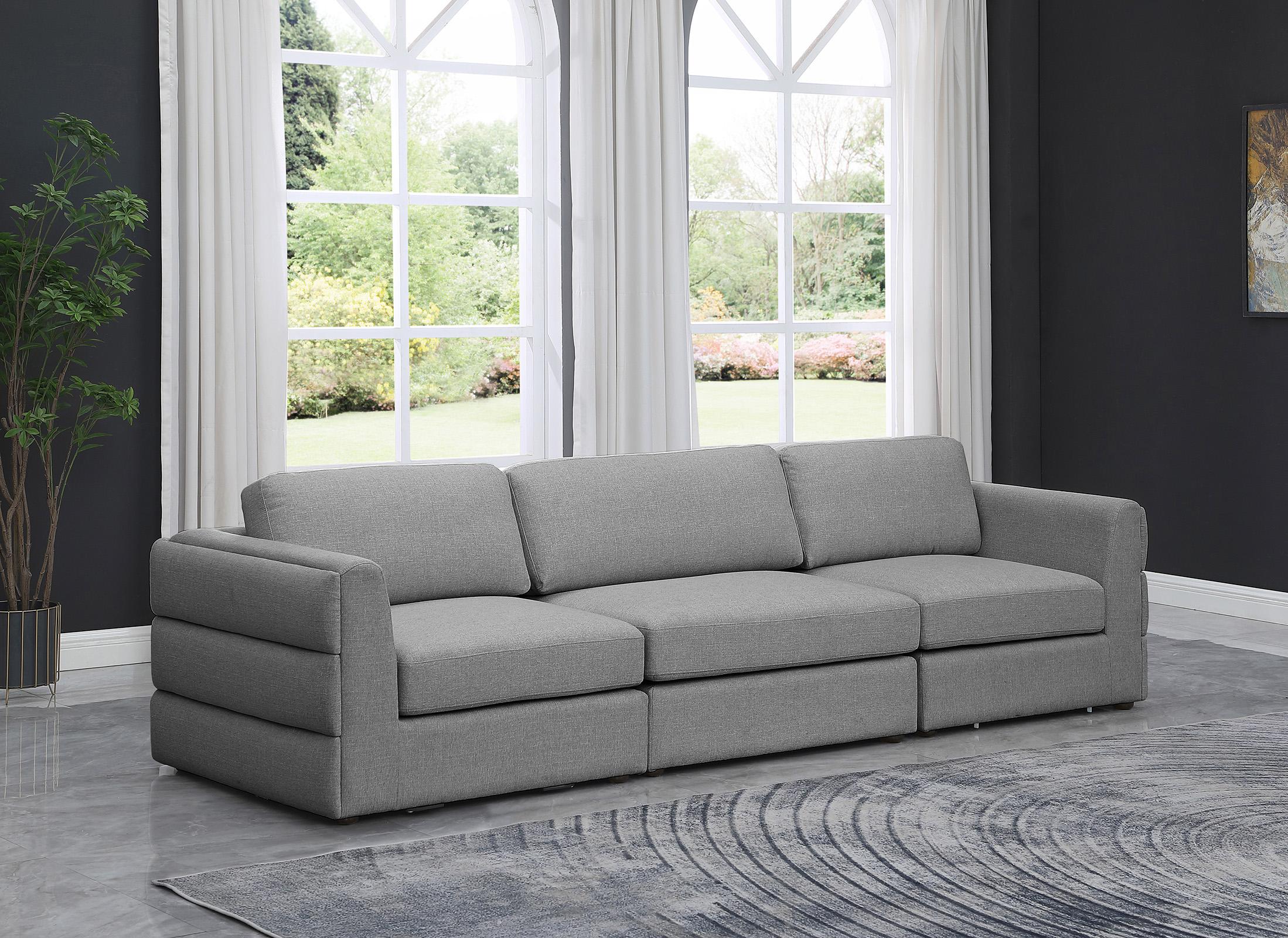

    
Grey Linen Polyester Modular Sofa BECKHAM 681Grey-S114A Meridian Modern

