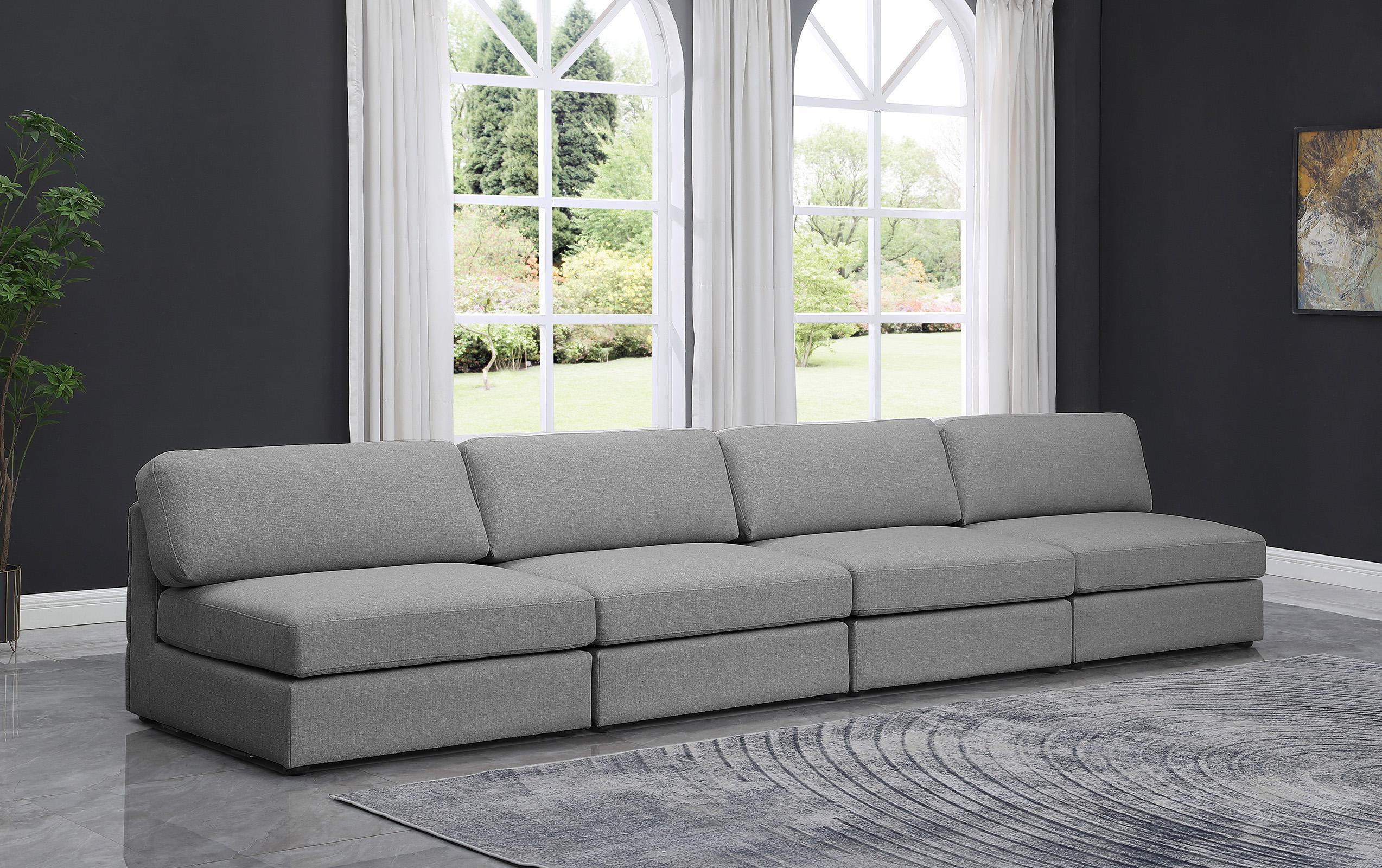 

    
Grey Linen Polyester Modular Sofa BECKHAM 681Grey-S152B Meridian Modern

