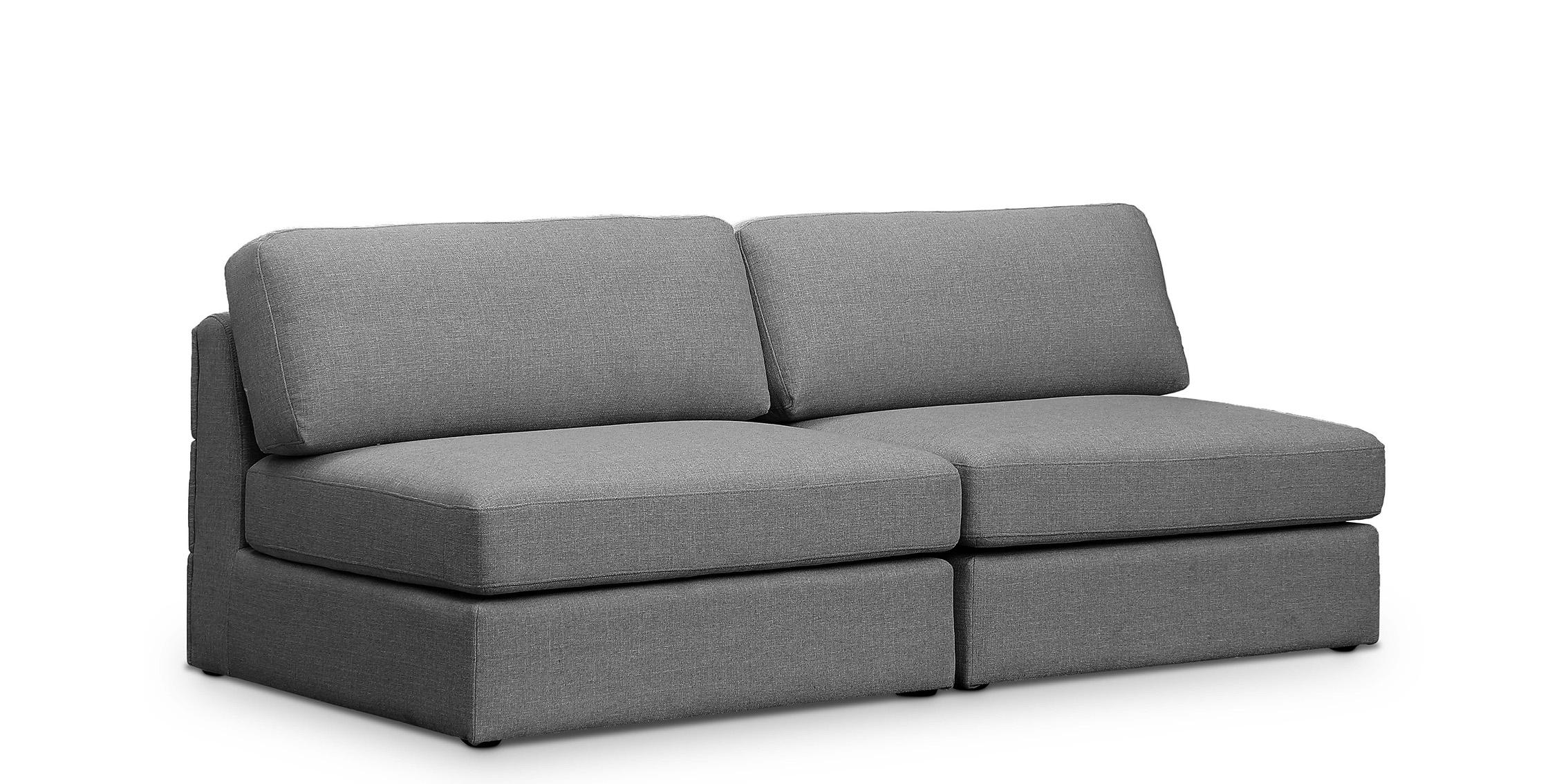 Contemporary, Modern Modular Sofa BECKHAM 681Grey-S76B 681Grey-S76B in Gray Linen