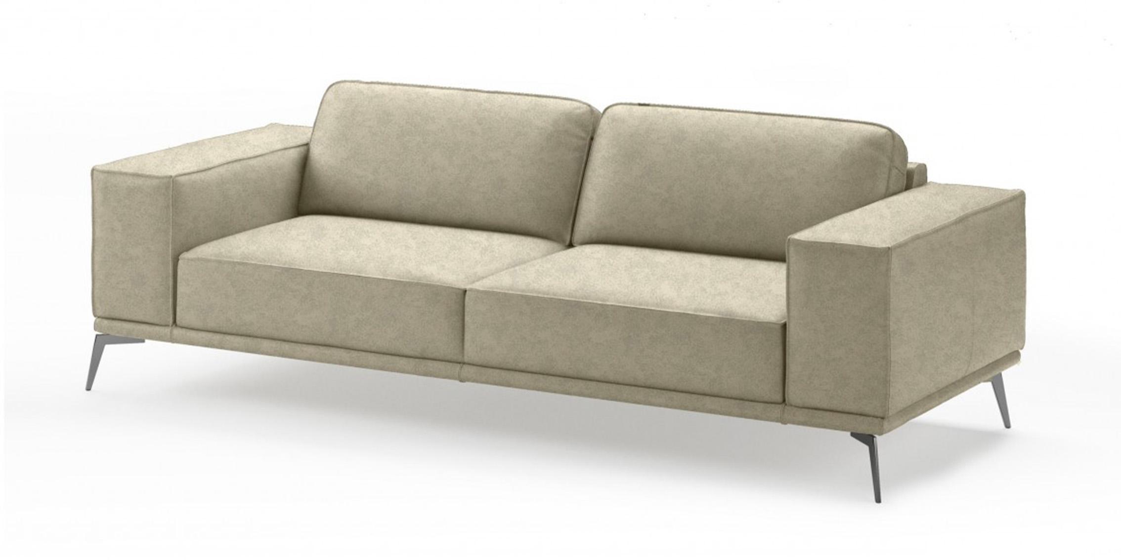 Contemporary, Modern Sofa VGCCSOHO-SF-CL-GRY-S VGCCSOHO-SF-CL-GRY-S in Taupe Italian Leather
