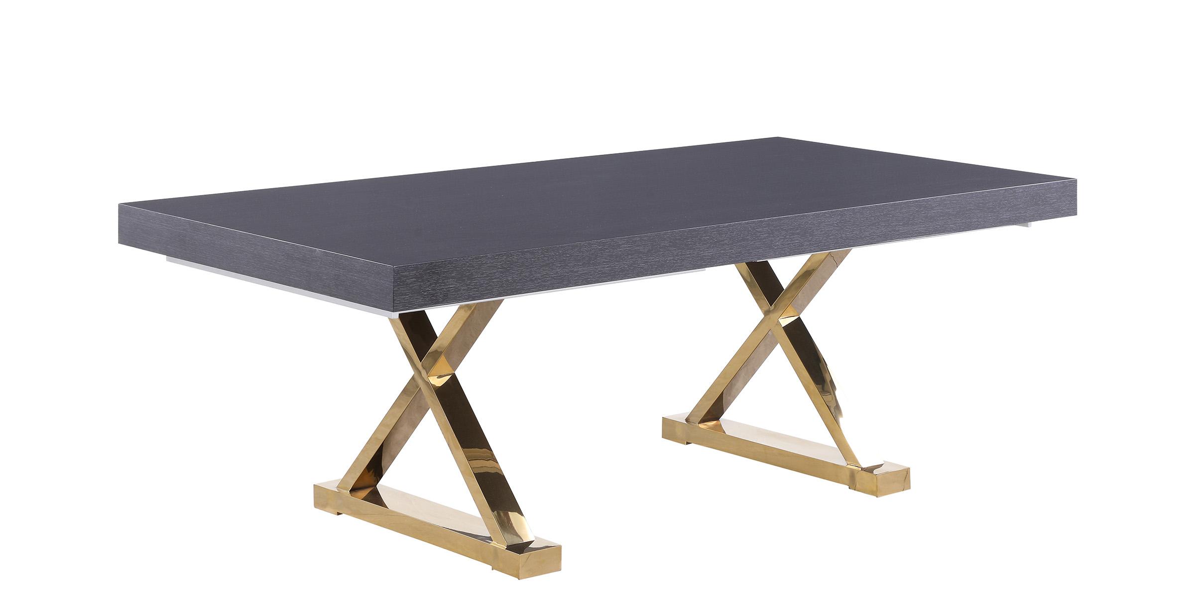 

        
Meridian Furniture Excel / Capri 995-T Dining Table Set Oak/Gray/Gold/Black  753359806488
