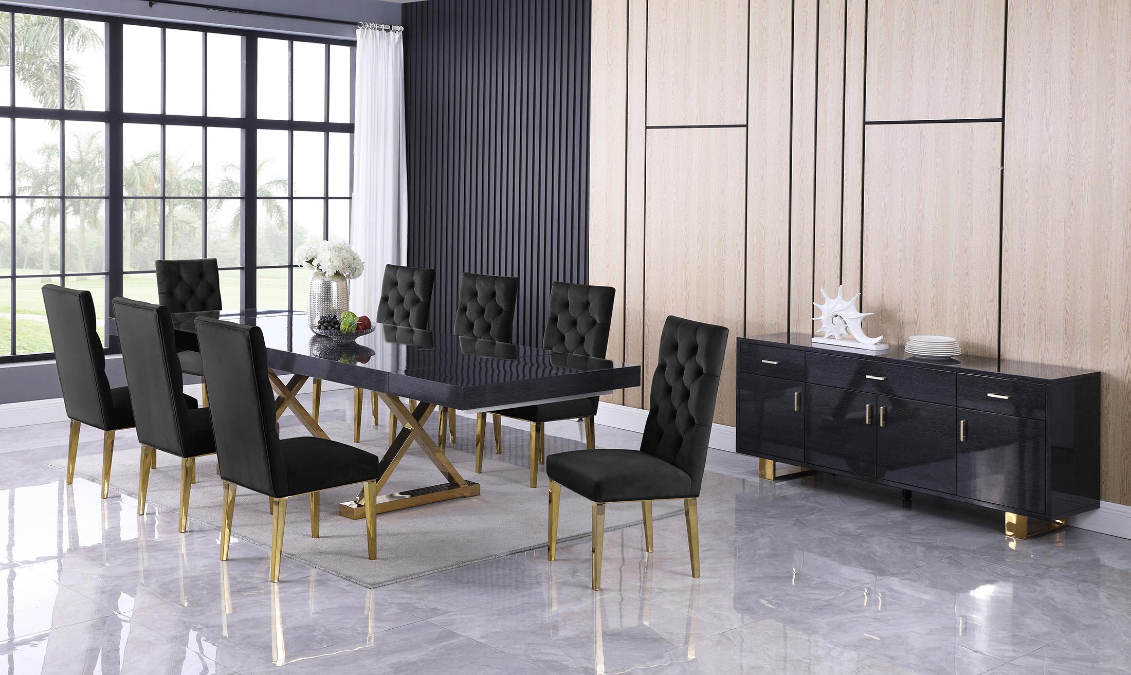 

    
 Shop  Grey Oak Lacquer Extendable Dining Table Set 9 Excel Capri 995-T Meridian Modern
