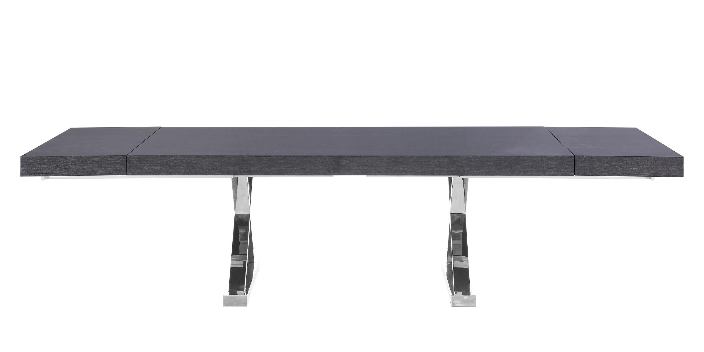 

    
 Order  Grey Oak Lacquer Extendable Dining Table Set 9 Excel Juno  998-T Meridian Modern
