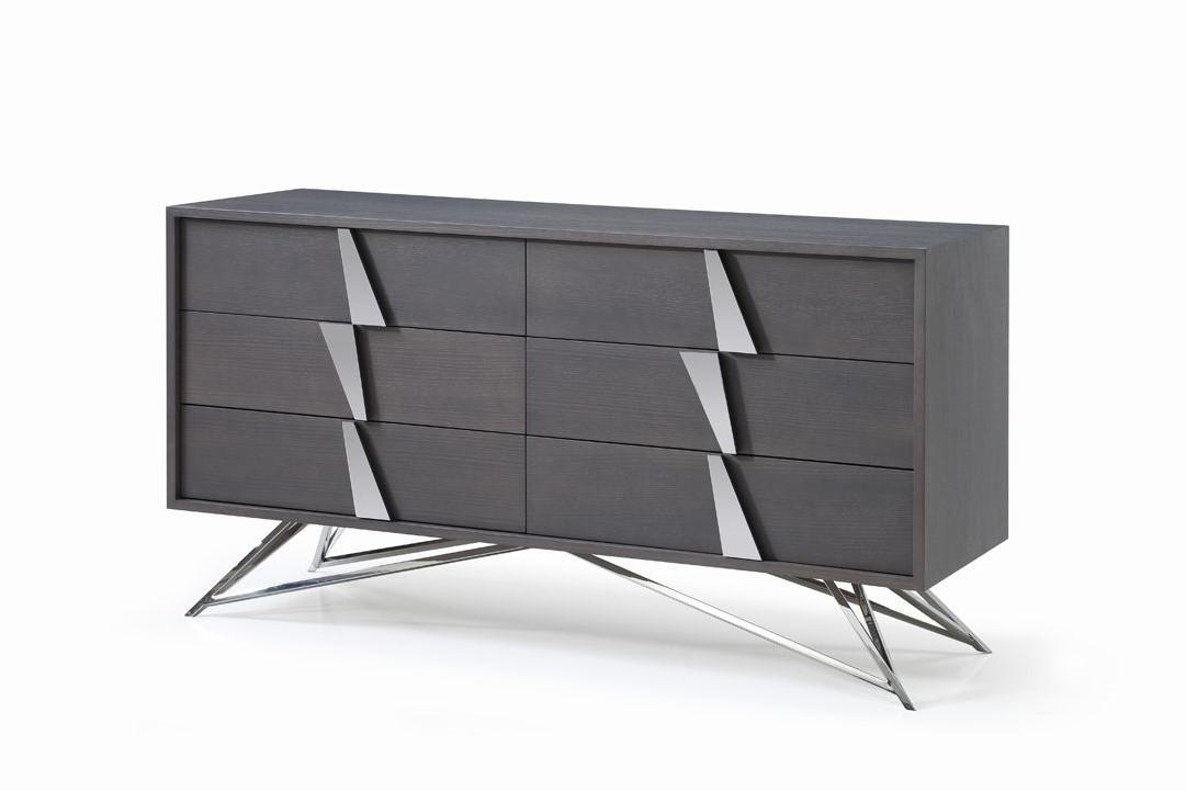 

                    
Buy Grey Oak & Stainless Steel King Panel Bedroom Set 5Pcs by VIG Modrest Nicola
