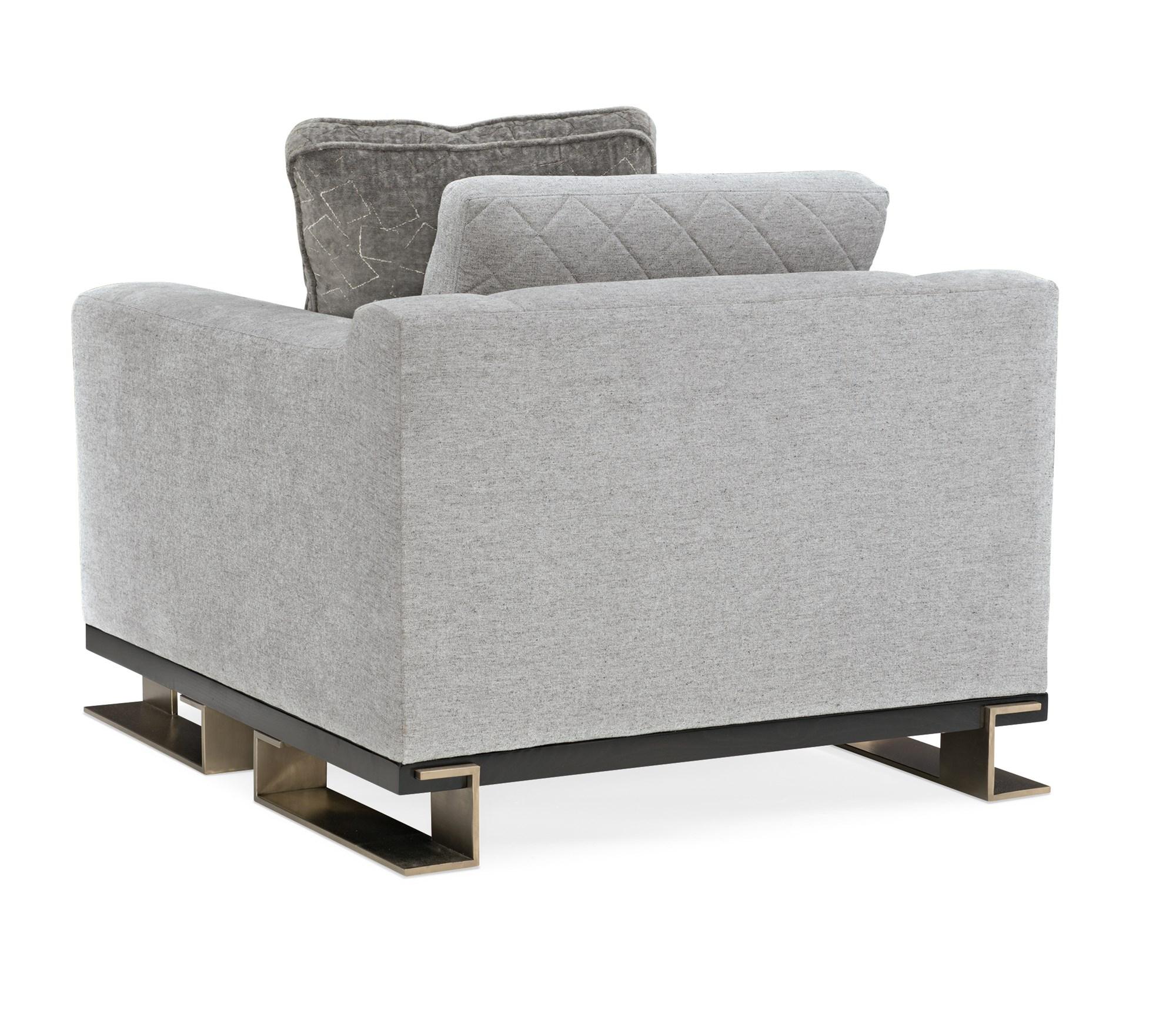 

    
Grey Plush Luxury Upholstery Contemporary EDGE SOFA Set 2Pcs by Caracole
