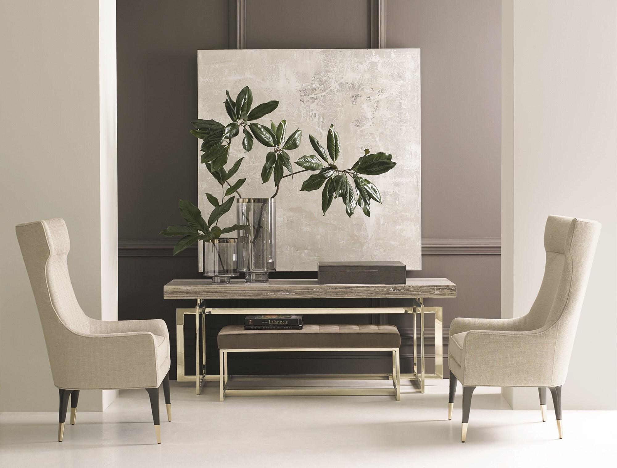 

    
CLA-016-452 Grey Sandstone Top & Gold Metal Frame Console Table 4 EVER A CLASSIC by Caracole
