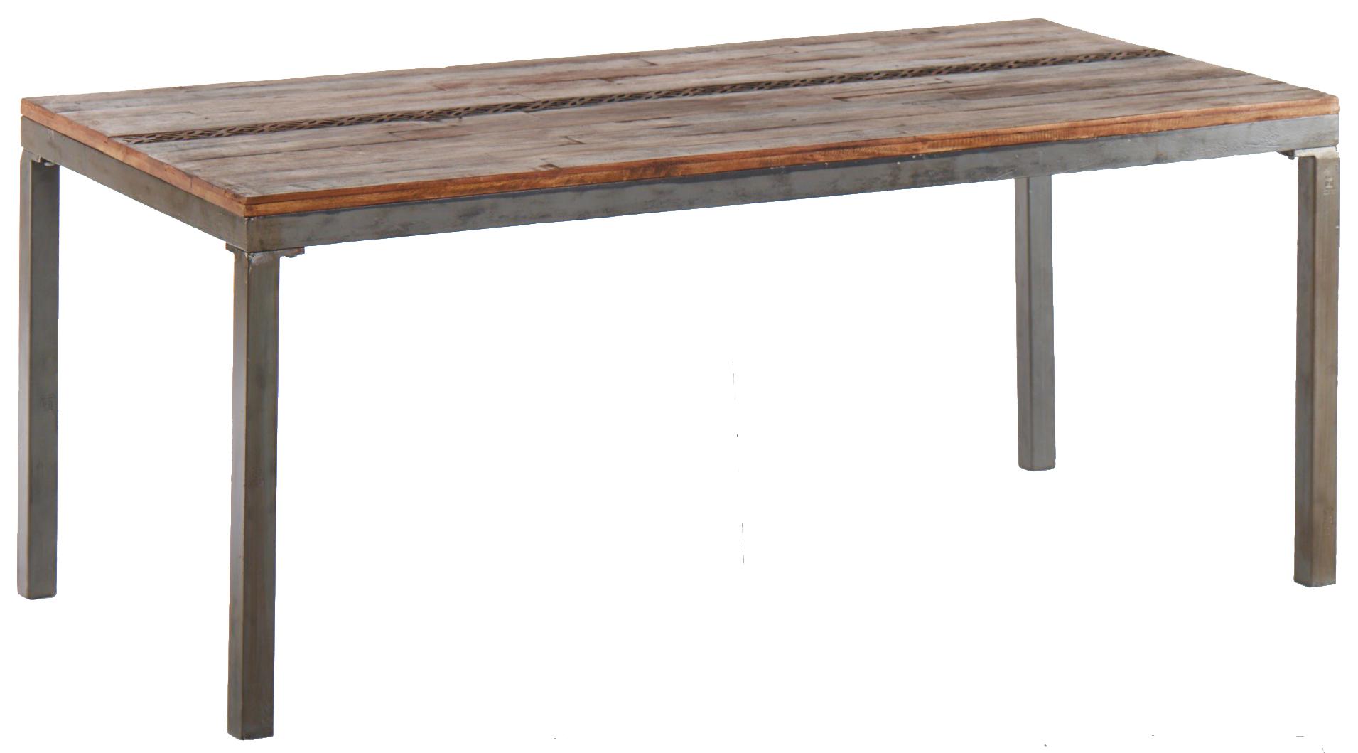 

    
Grey Solid Wood & Iron Print Block Industrial Dining Table OXY-2634 JAIPUR HOME
