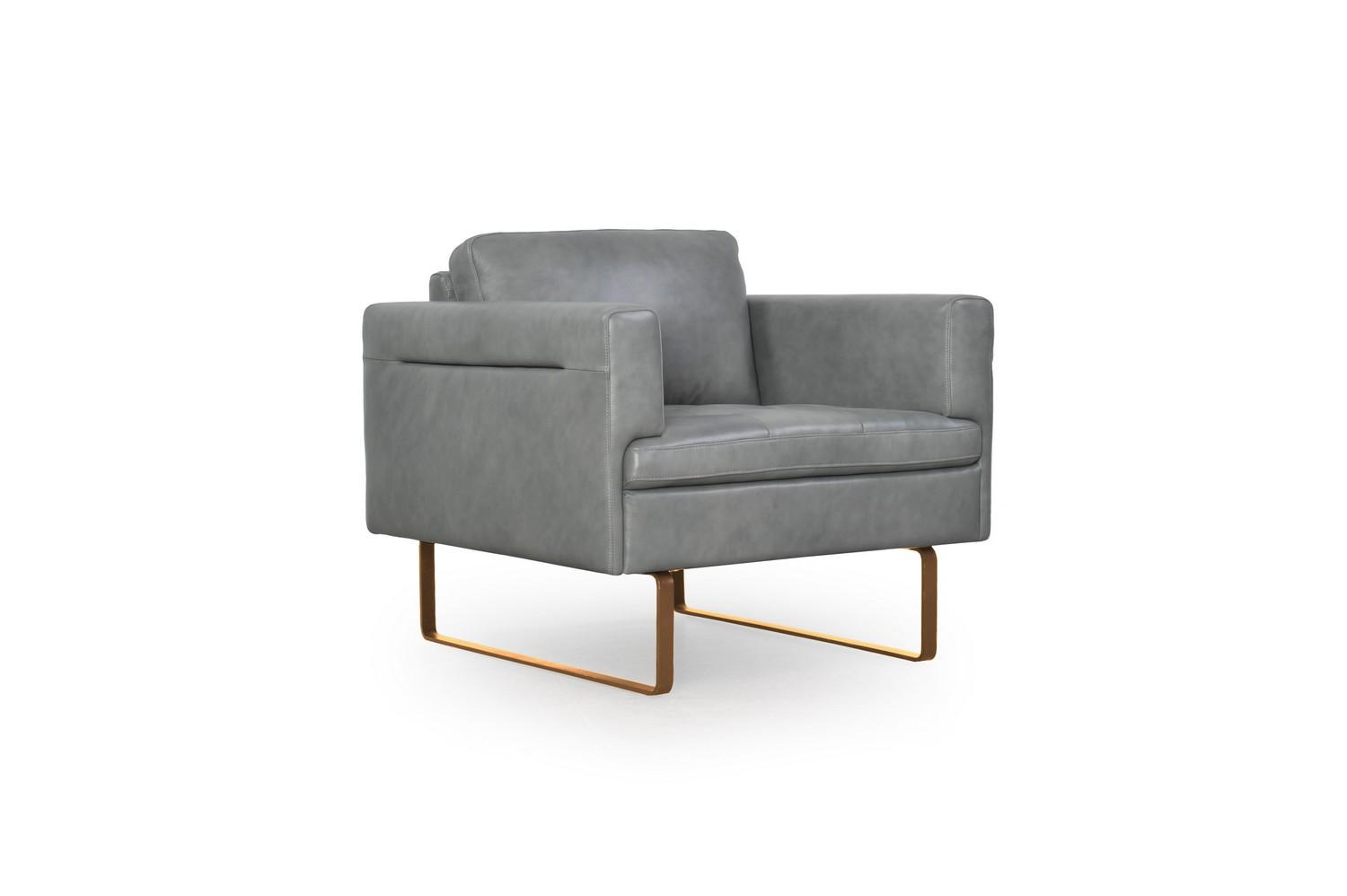 

    
Gray Top Grain Leather Arm Chair 365 Frensen Moroni Modern Contemporary
