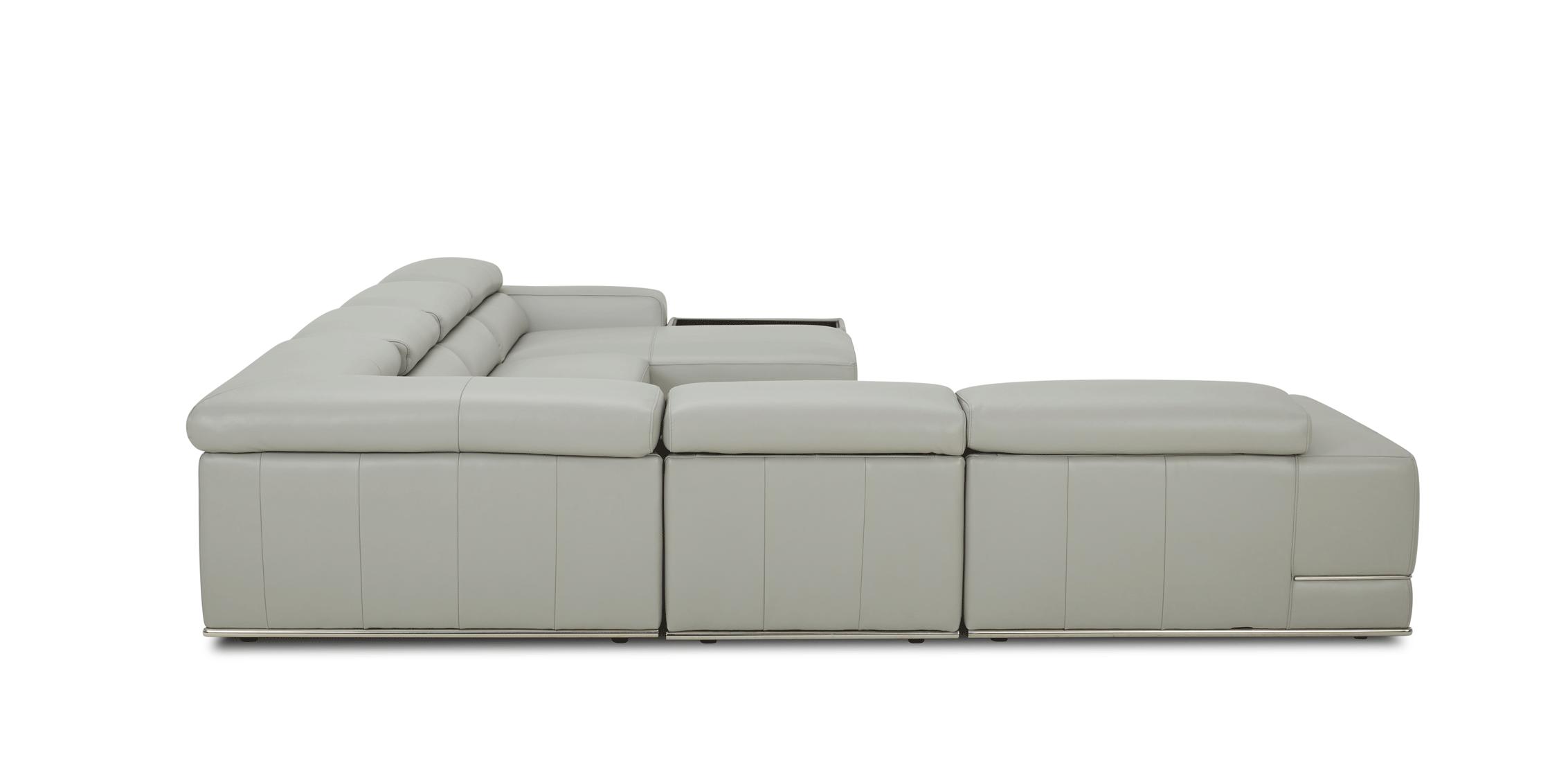 

    
GREY Top-grain Leather Sectional Sofa Contemporary ESF 1576
