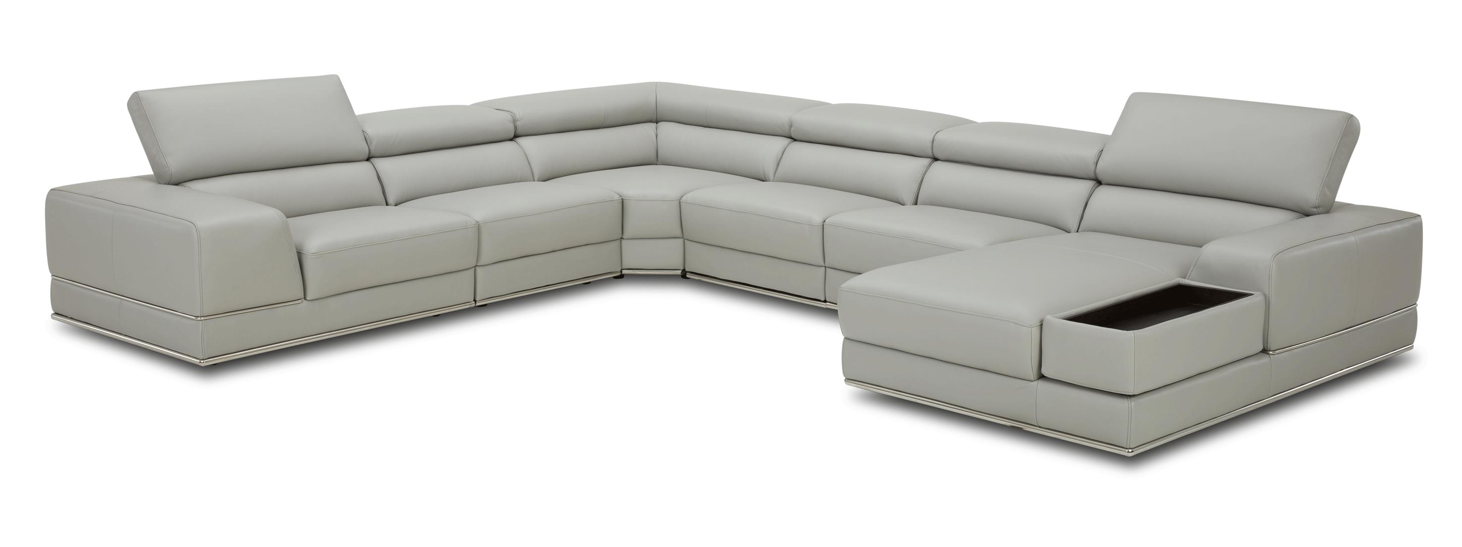 

    
GREY Top-grain Leather Sectional Sofa Contemporary ESF 1576
