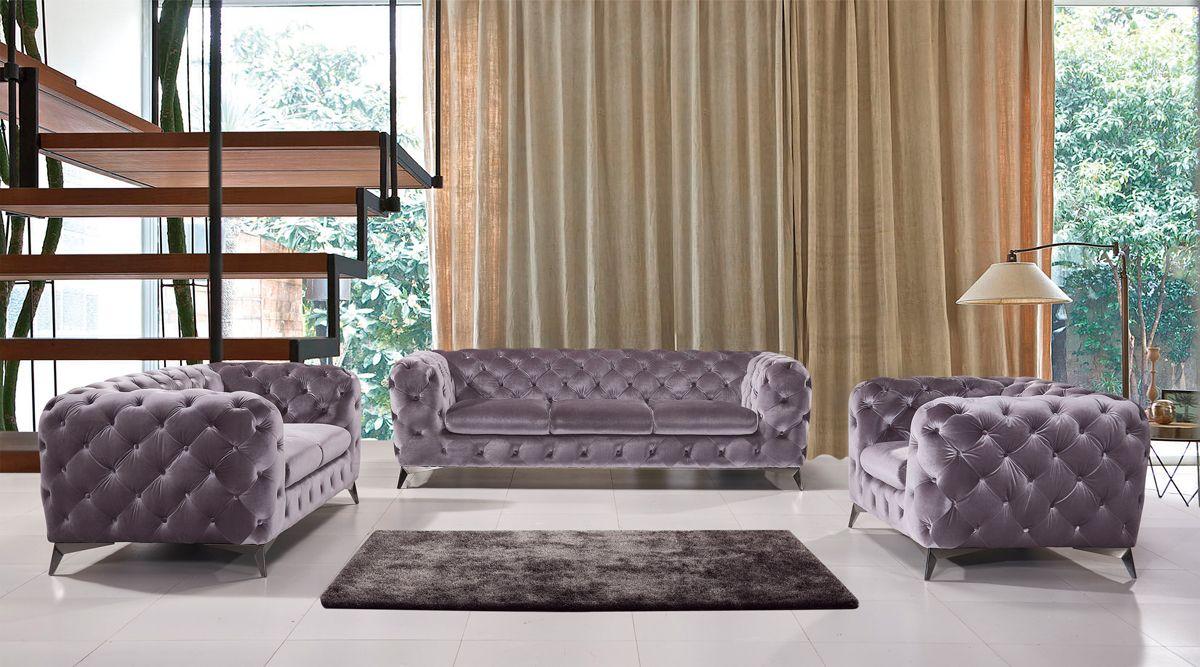 

                    
VIG Furniture Divani Casa Delilah Sofa Set Gray Velour Purchase 
