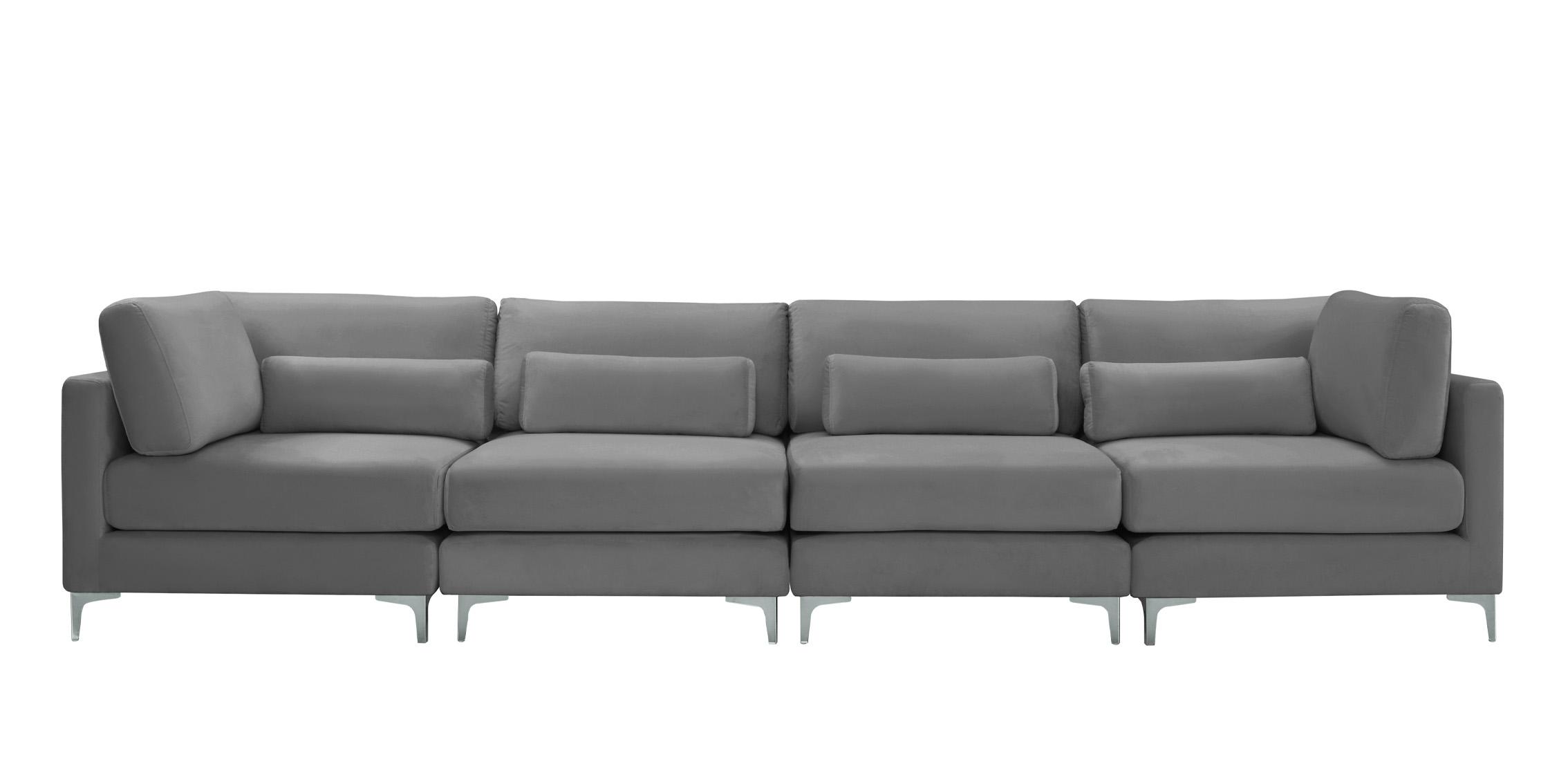 

        
Meridian Furniture JULIA 605Grey-S142 Modular Sofa Gray Velvet 753359809373
