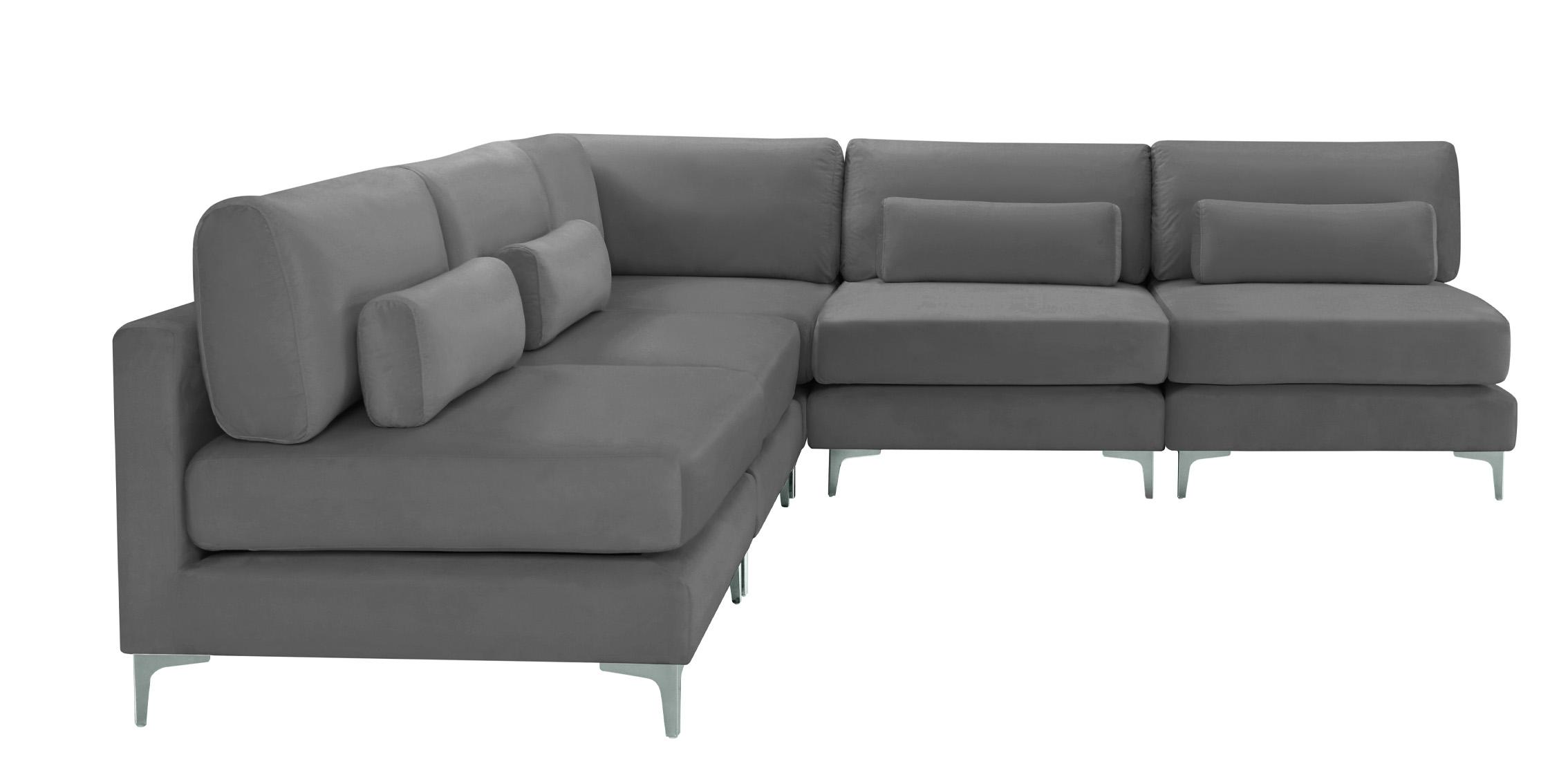 

    
605Grey-Sec5B Meridian Furniture Modular Sectional Sofa
