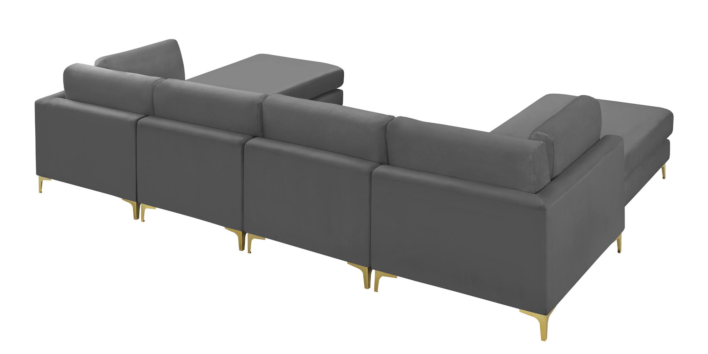 

        
Meridian Furniture JULIA 605Grey-Sec6B Modular Sectional Sofa Gray Velvet 753359809434
