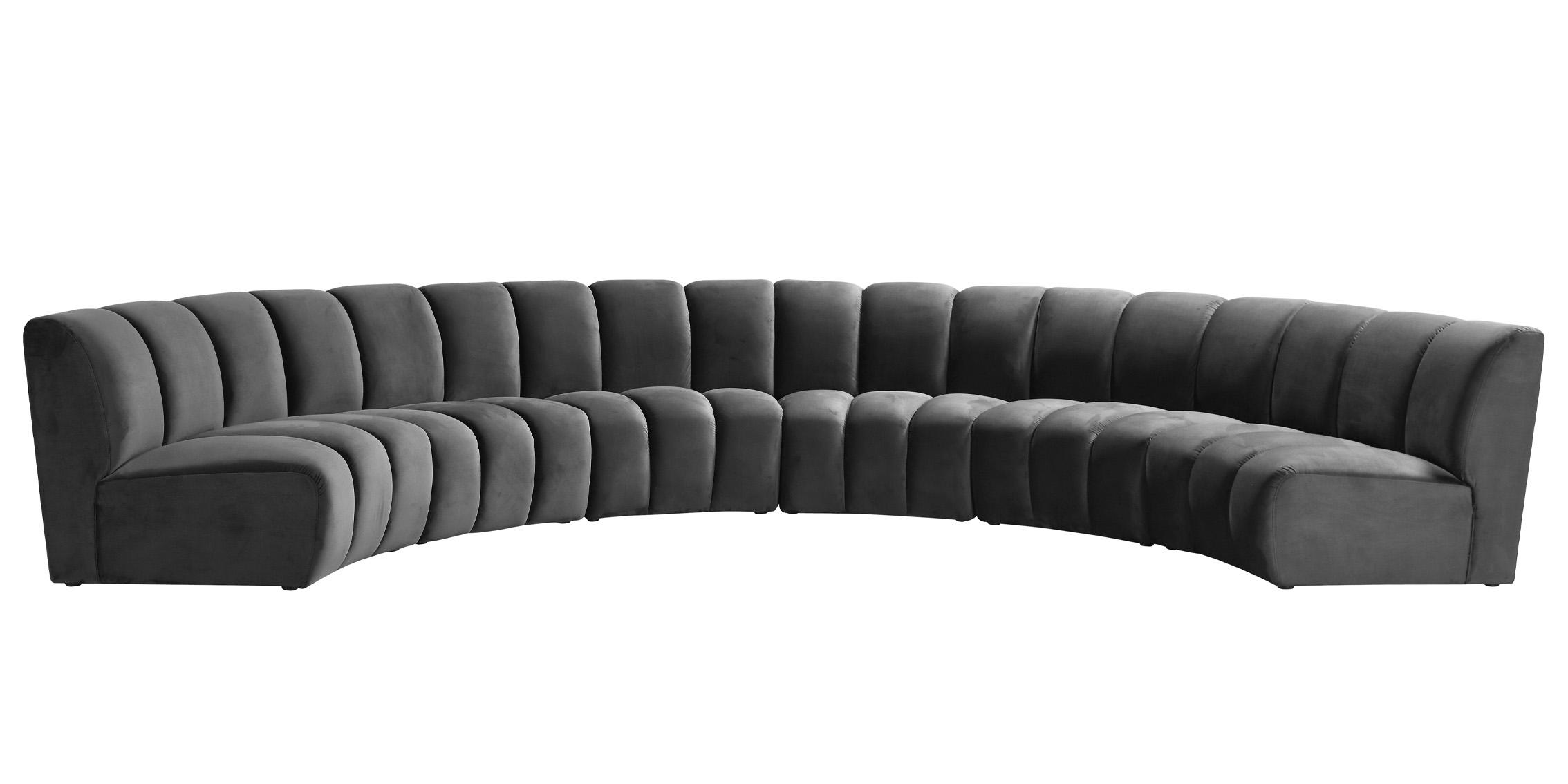 

        
753359801476Grey Velvet Modular Sectional Sofa INFINITY 638Grey-6PC Meridian Modern
