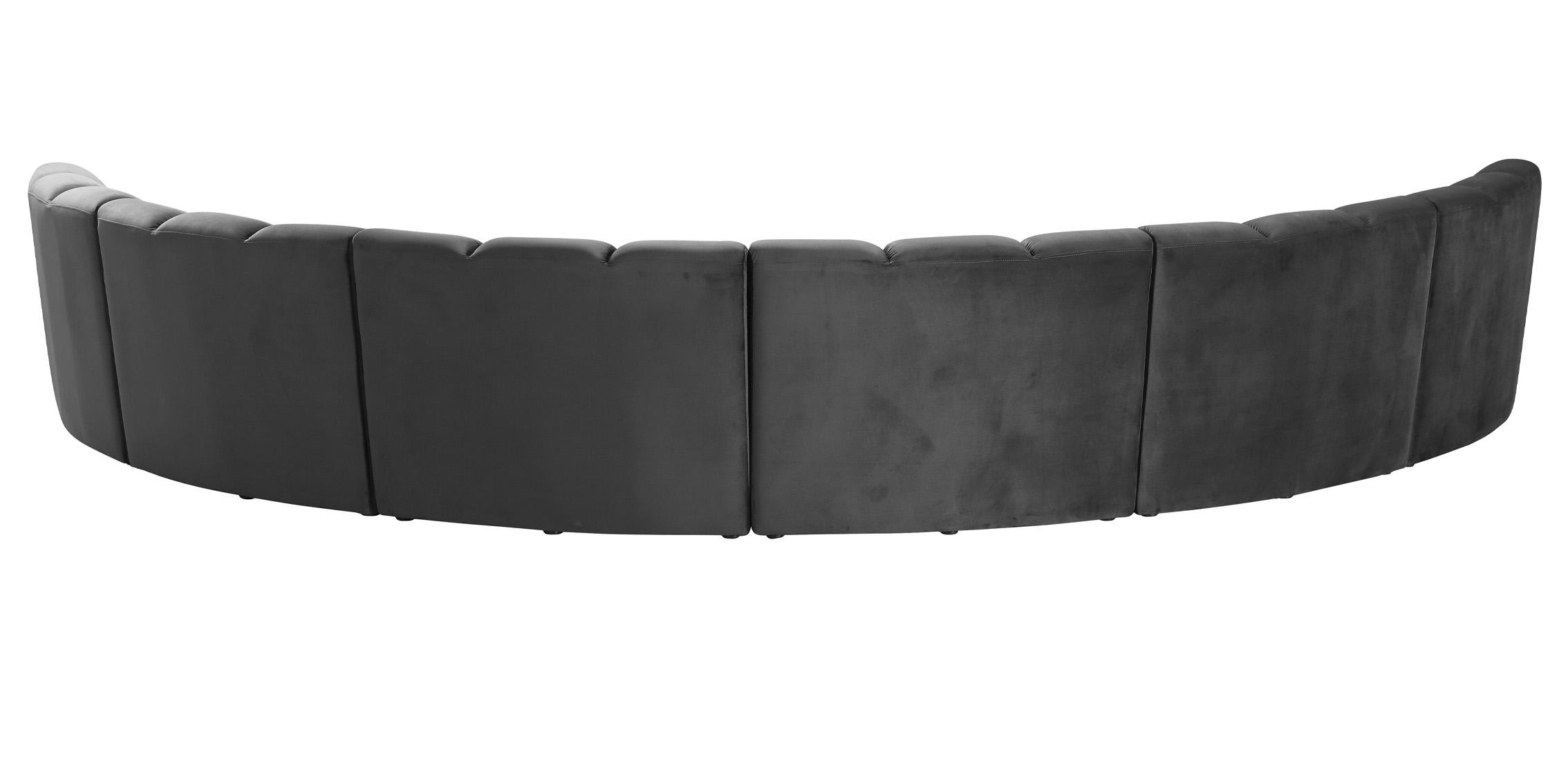 

    
638Grey-6PC Meridian Furniture Modular Sectional Sofa
