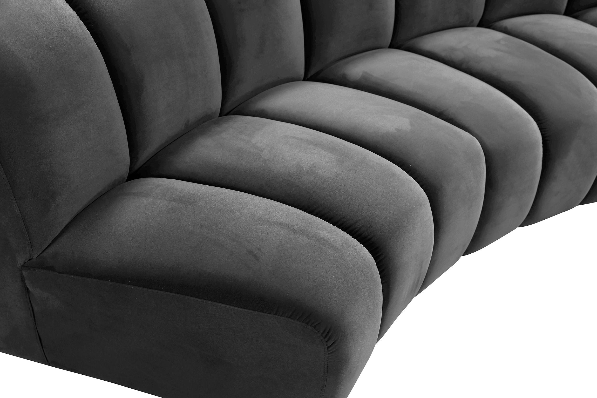 

        
Meridian Furniture INFINITY 638Grey-7PC Modular Sectional Sofa Gray Velvet 753359803777
