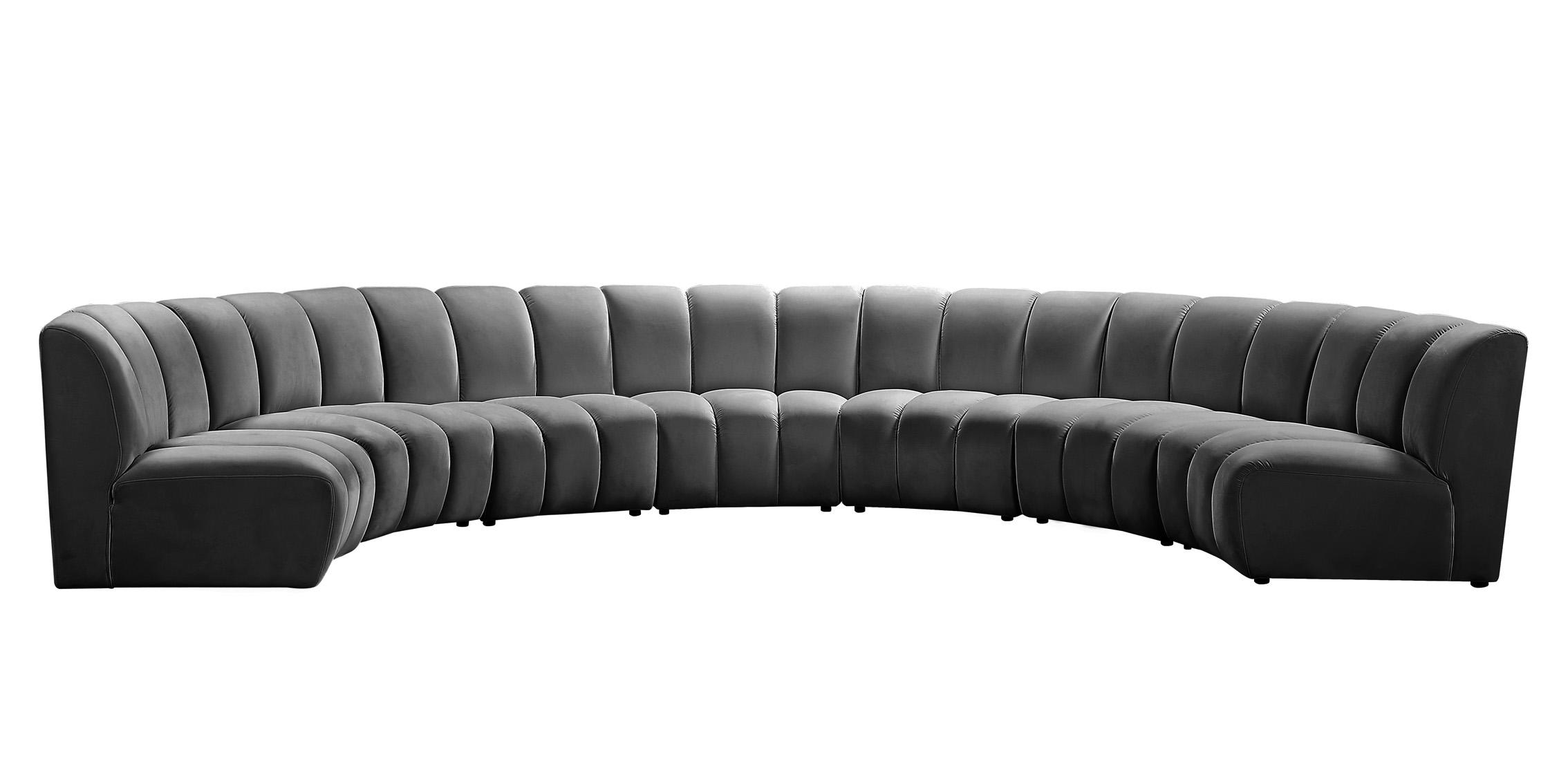 

    
638Grey-7PC Meridian Furniture Modular Sectional Sofa
