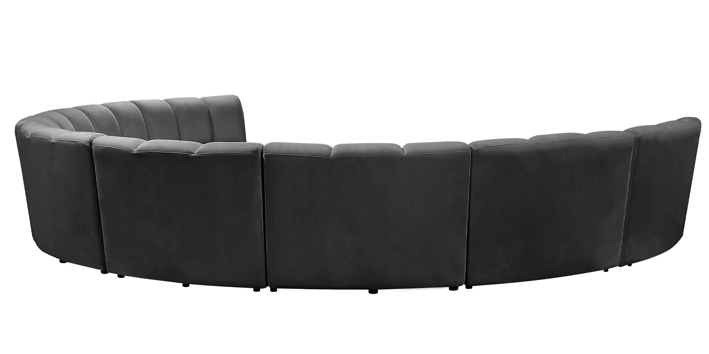 

    
638Grey-8PC Grey Velvet Modular Sectional Sofa INFINITY 638Grey-8PC Meridian Modern
