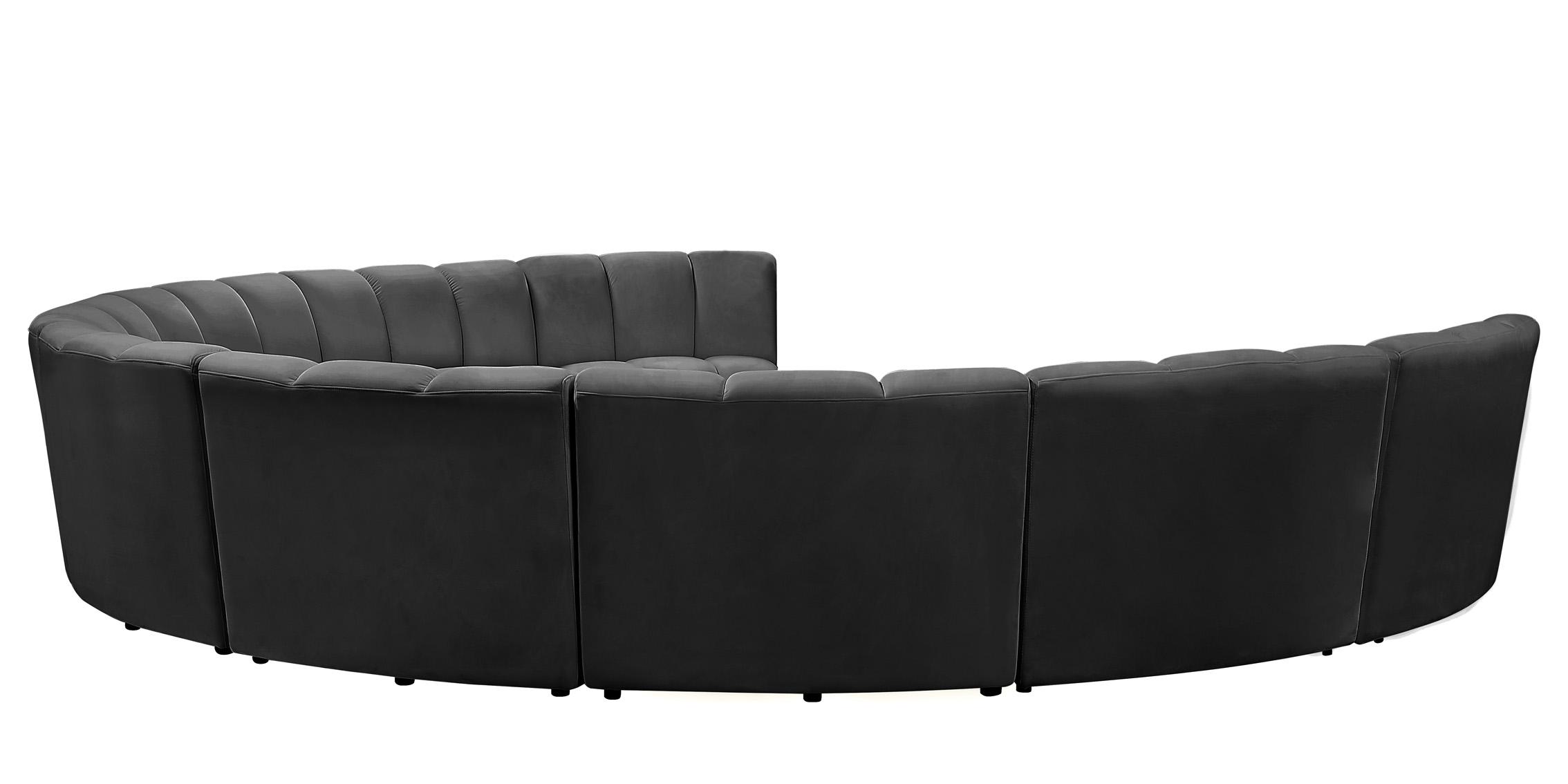 

    
638Grey-9PC Grey Velvet Modular Sectional Sofa INFINITY 638Grey-9PC Meridian Modern
