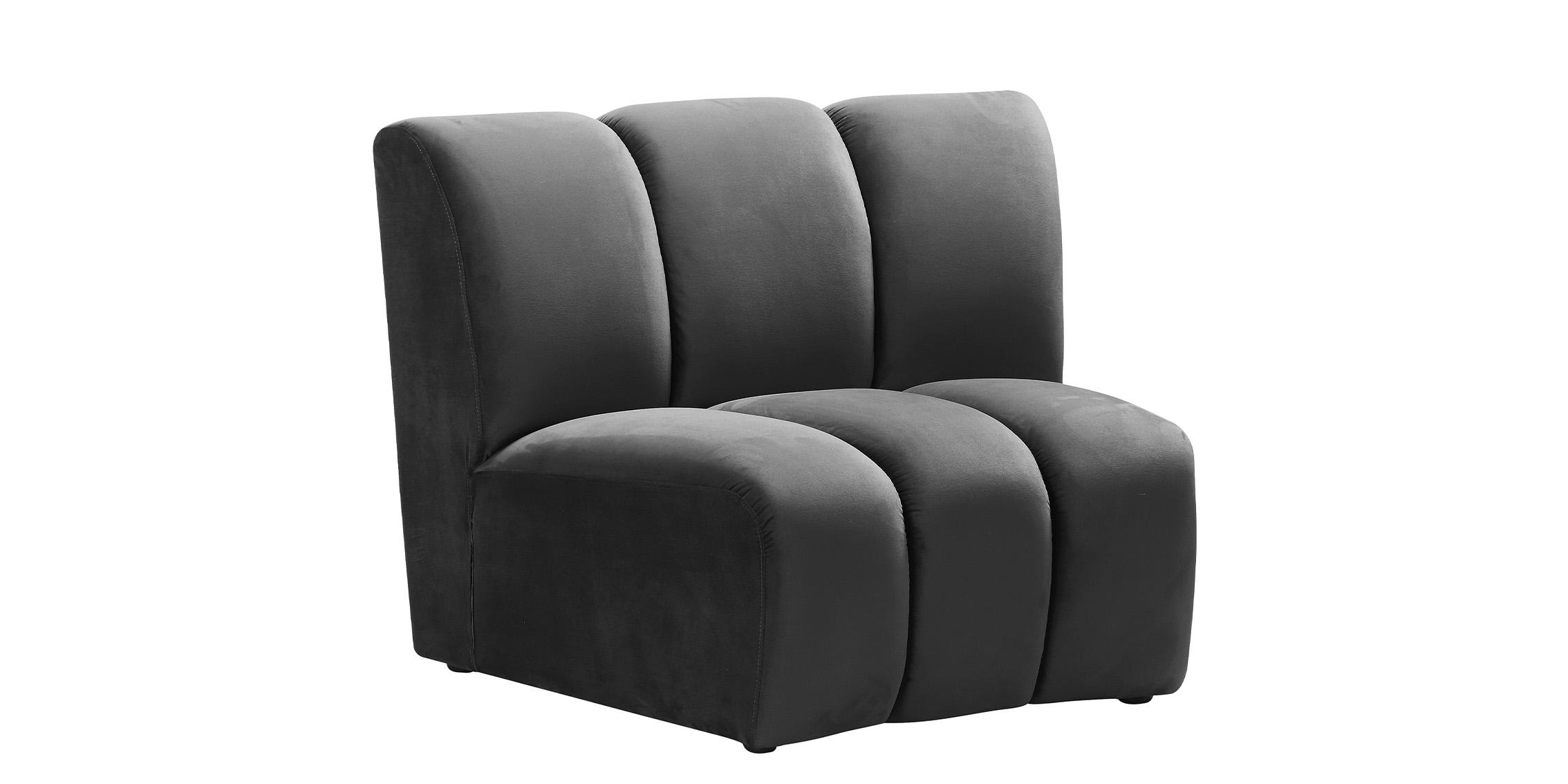 Contemporary, Modern Modular Chair 638Grey-C 638Grey-C in Gray Velvet