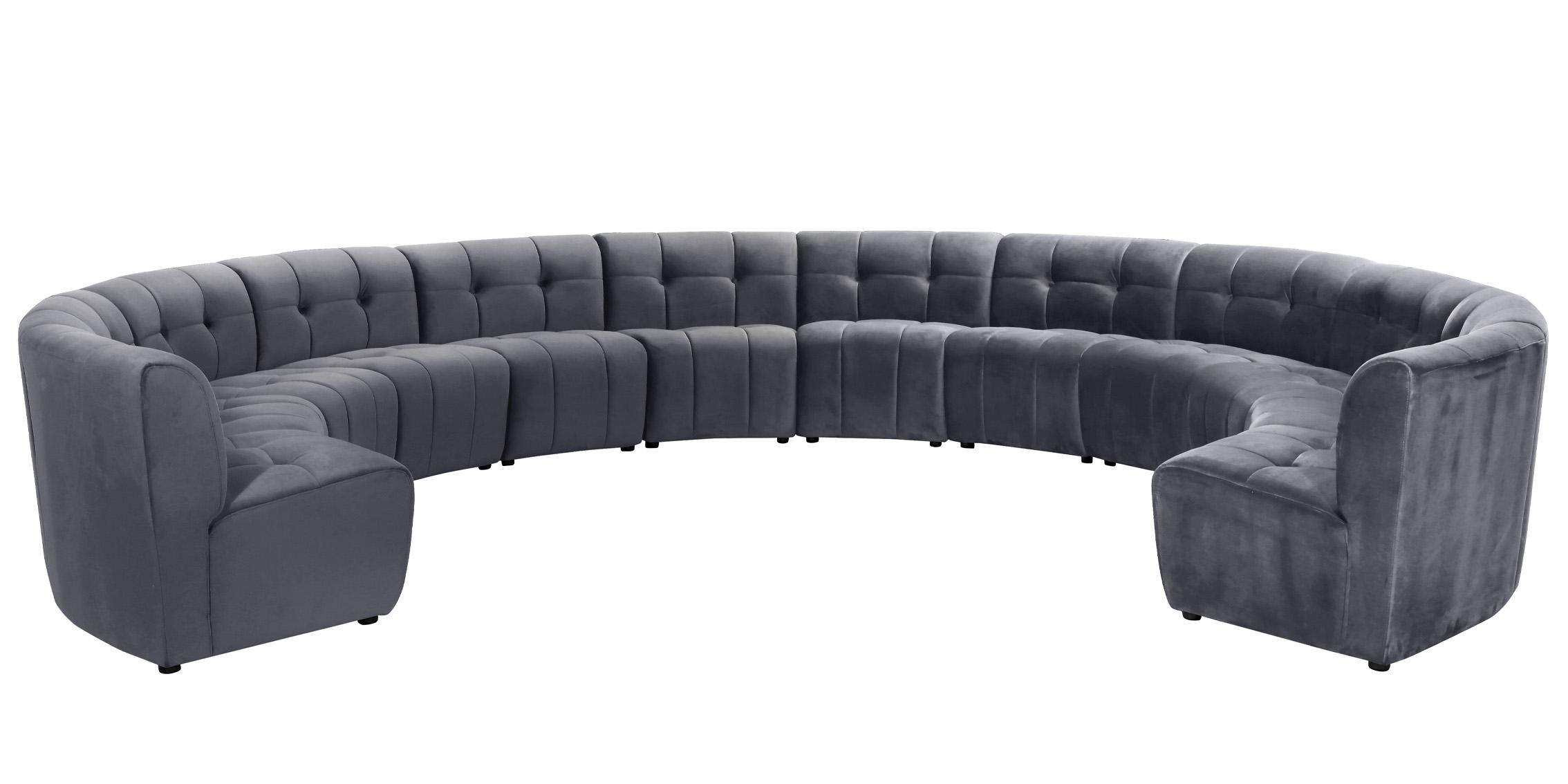 

        
Meridian Furniture LIMITLESS 645Grey-12PC Modular Sectional Sofa Gray Velvet 753359807805
