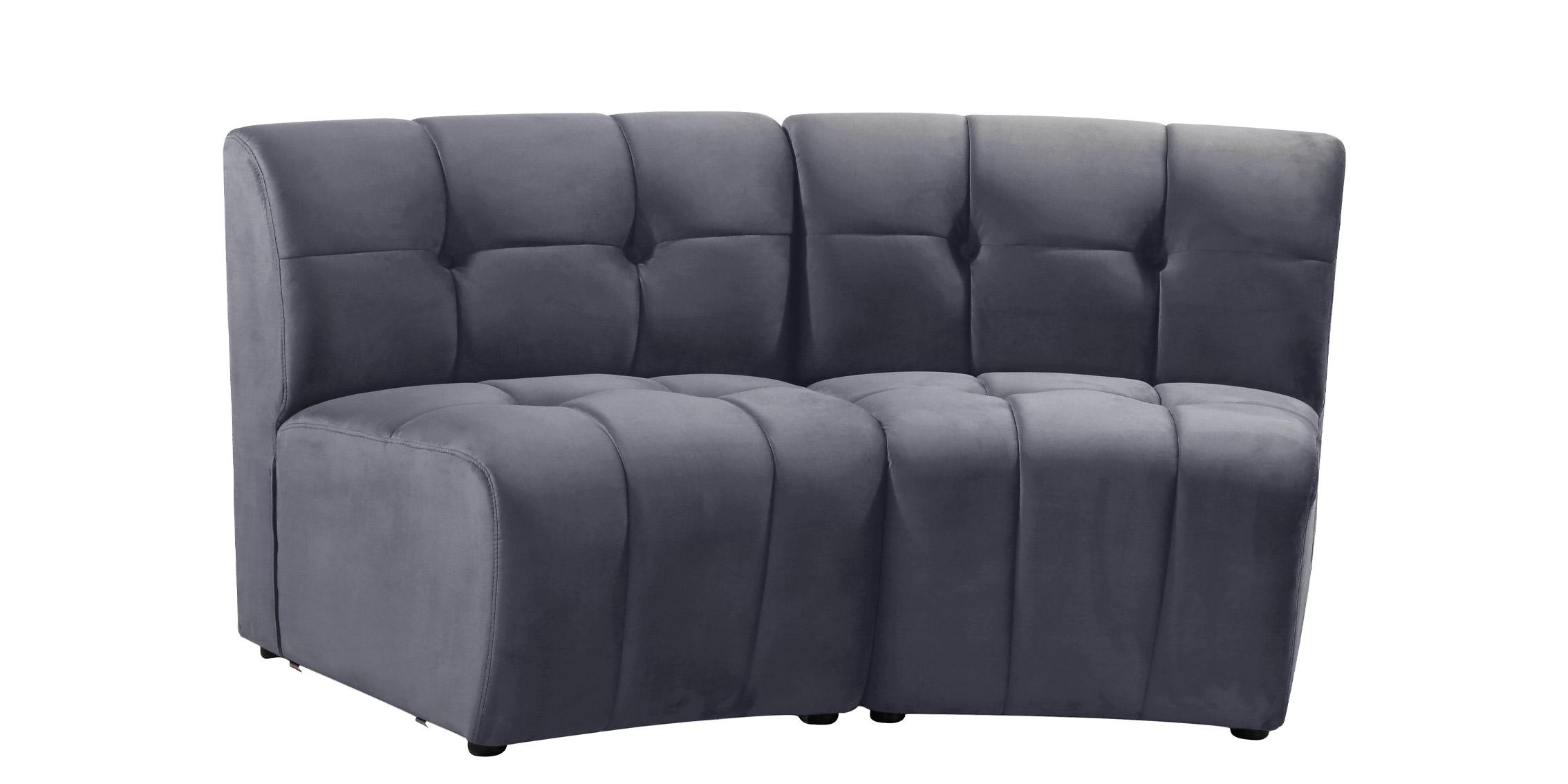 

        
Meridian Furniture LIMITLESS 645Grey-2PC Modular Sectional Sofa Gray Velvet 753359807706
