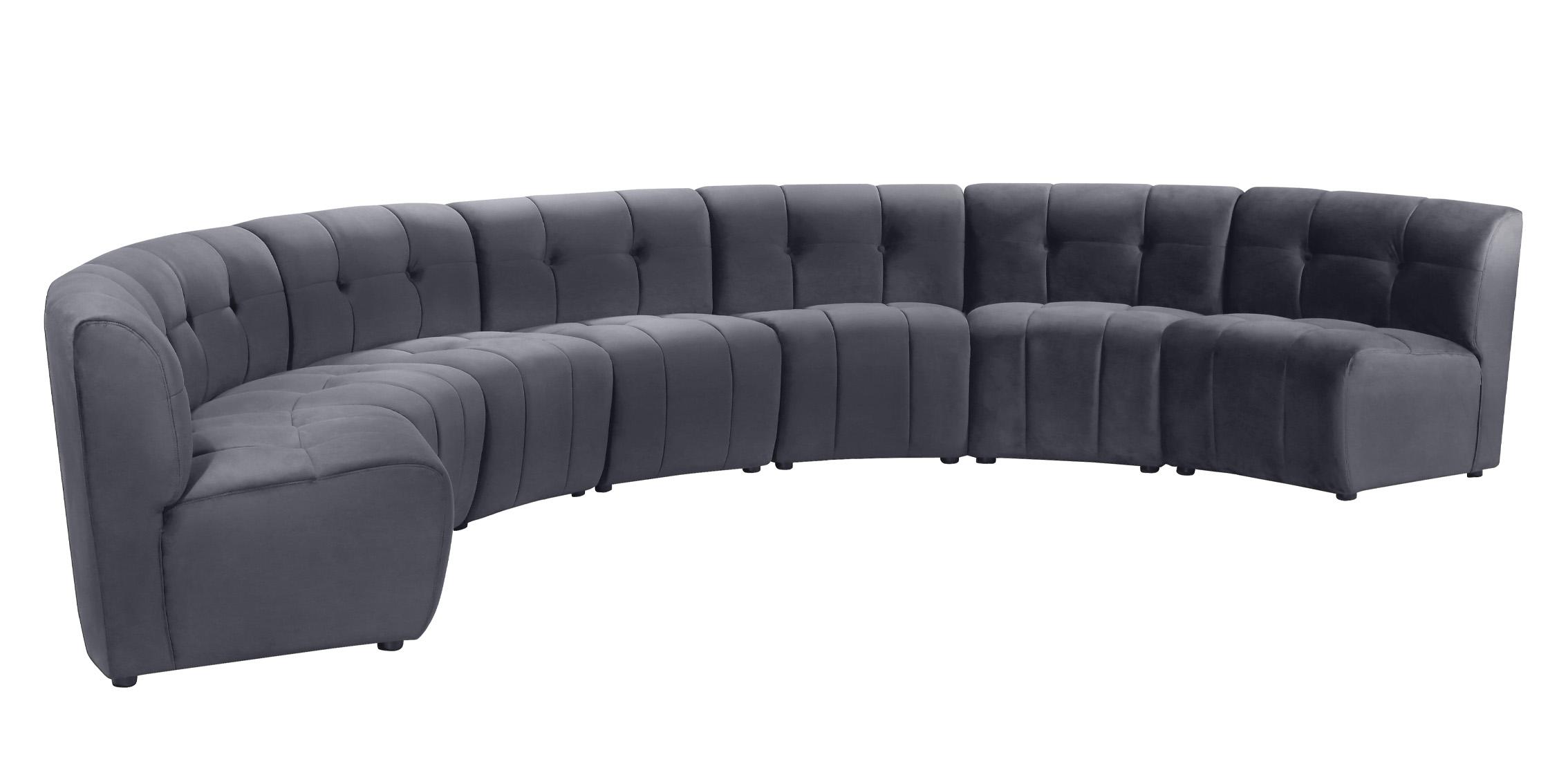 

        
Meridian Furniture LIMITLESS 645Grey-7PC Modular Sectional Sofa Gray Velvet 753359807751
