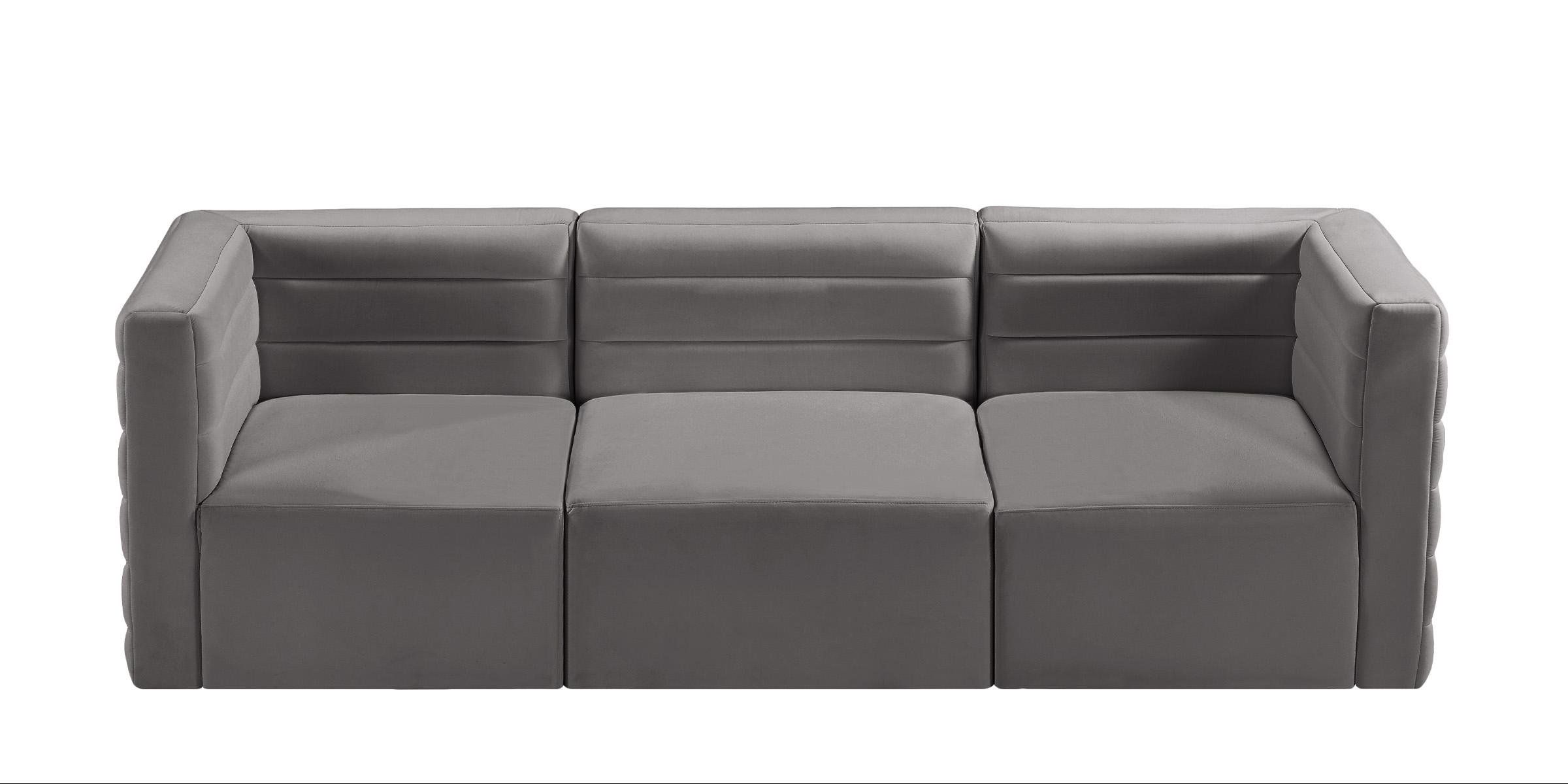 

        
Meridian Furniture Quincy 677Grey-S95 Modular Sofa Gray Velvet 94308261737

