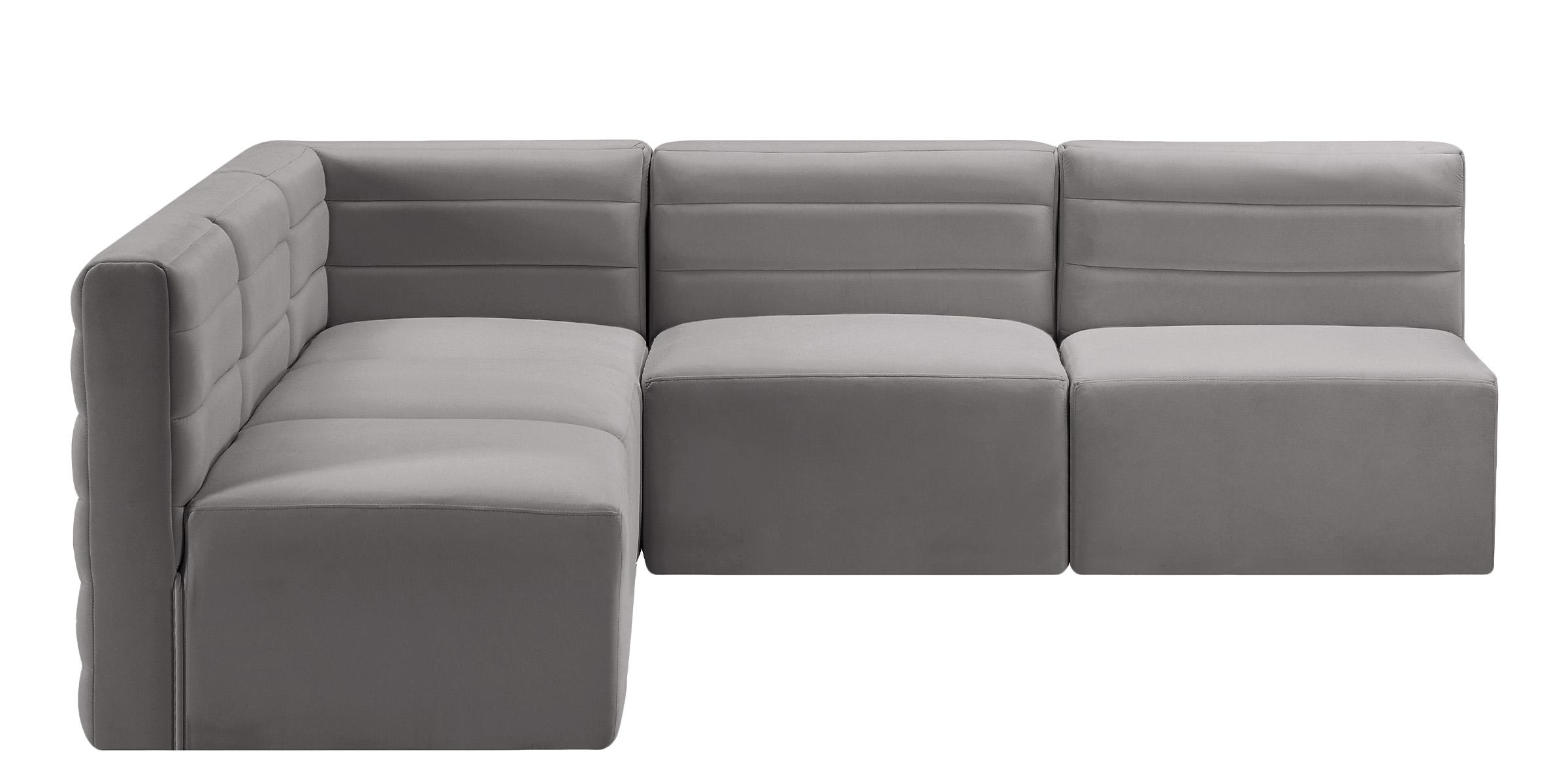 

        
Meridian Furniture Quincy 677Grey-Sec5B Modular Sectional Sofa Gray Velvet 94308261775
