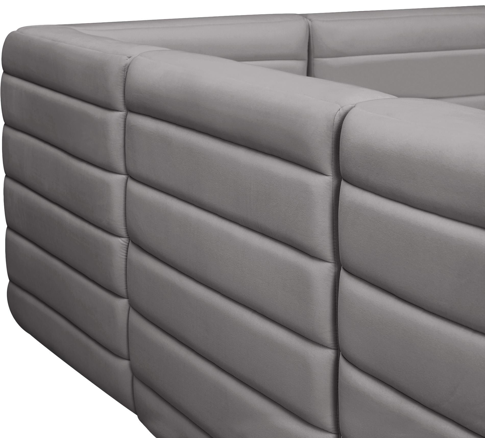 

    
 Shop  Grey Velvet Modular Comfort Sectional Quincy 677Grey-Sec7A Meridian Modern
