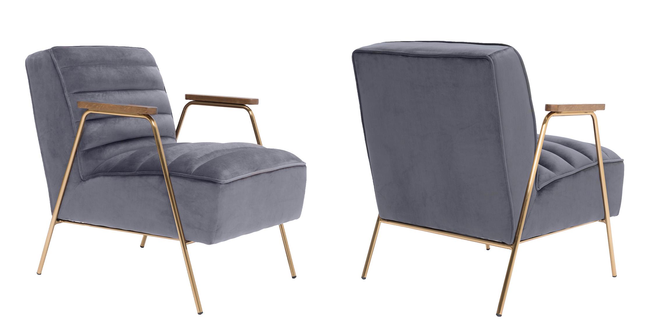 

    
Grey Velvet Accent Chair Set 2Pcs WOODFORD 521Grey Meridian Contemporary Modern
