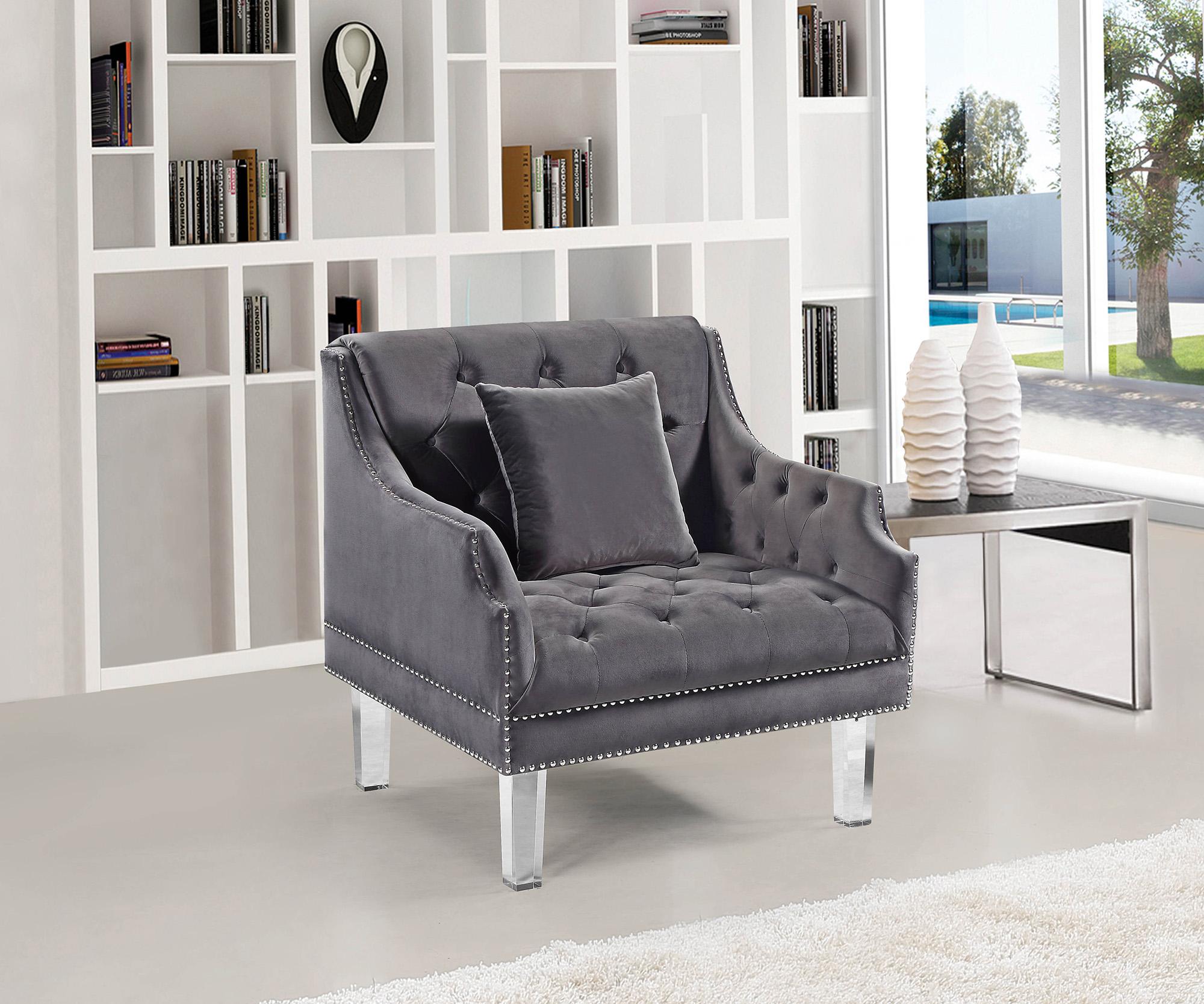 

    
Meridian Furniture 635 Roxy Arm Chair Set Gray 635Grey-C-Set-2

