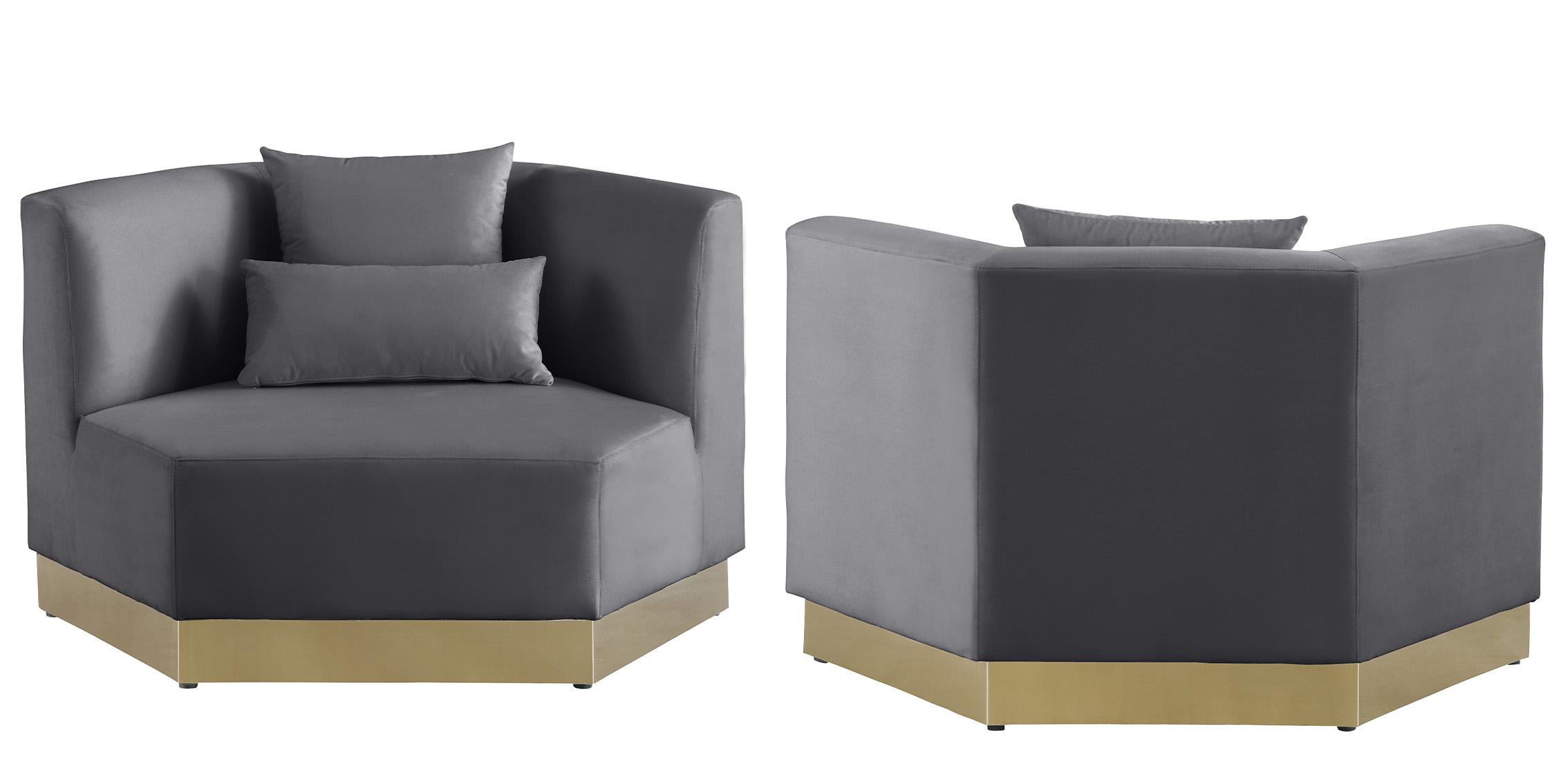 

        
Meridian Furniture MARQUIS 600Grey-C Arm Chair Gray Velvet 753359800264
