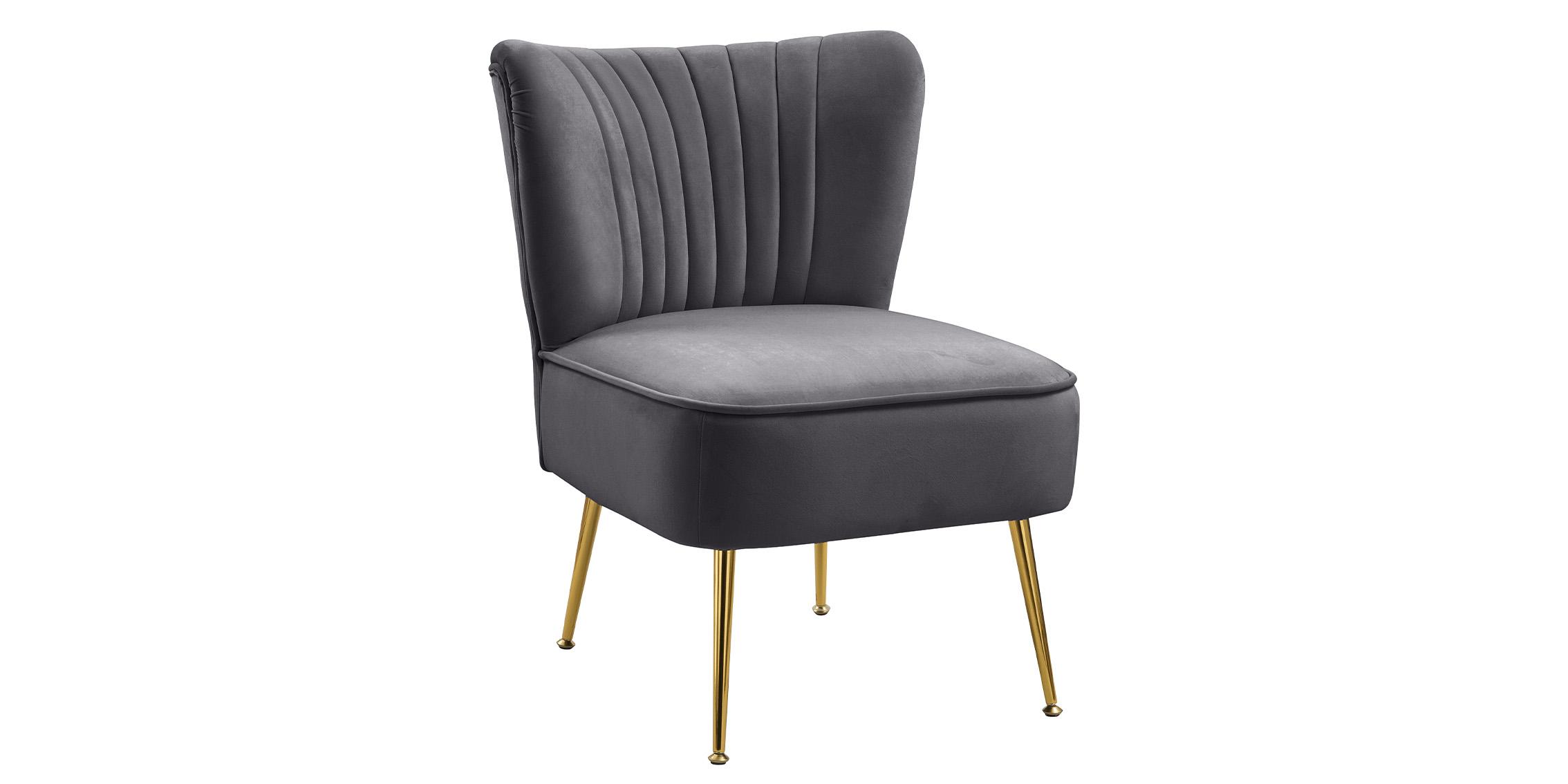 

    
Grey Velvet Channel Tufted Accent Chair TESS 504Grey Meridian Contemporary
