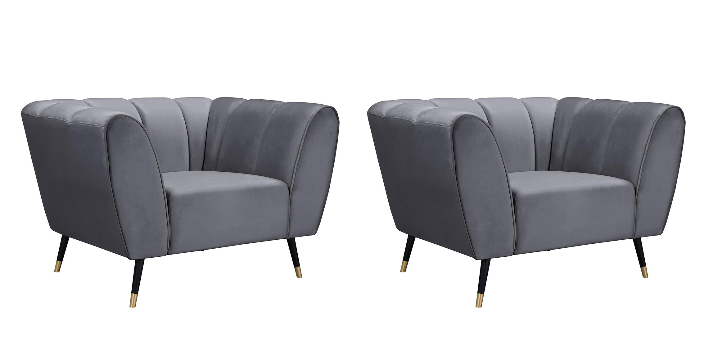 

        
Meridian Furniture BEAUMONT 626Grey-C Arm Chair Set Gray Velvet 753359804682
