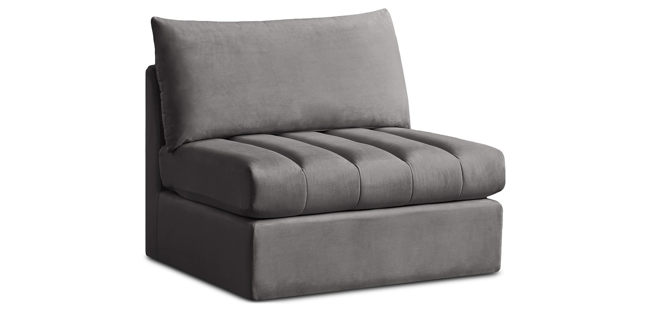 Contemporary, Modern Modular Armless Chair JACOB 649Grey-Armless 649Grey-Armless in Gray 