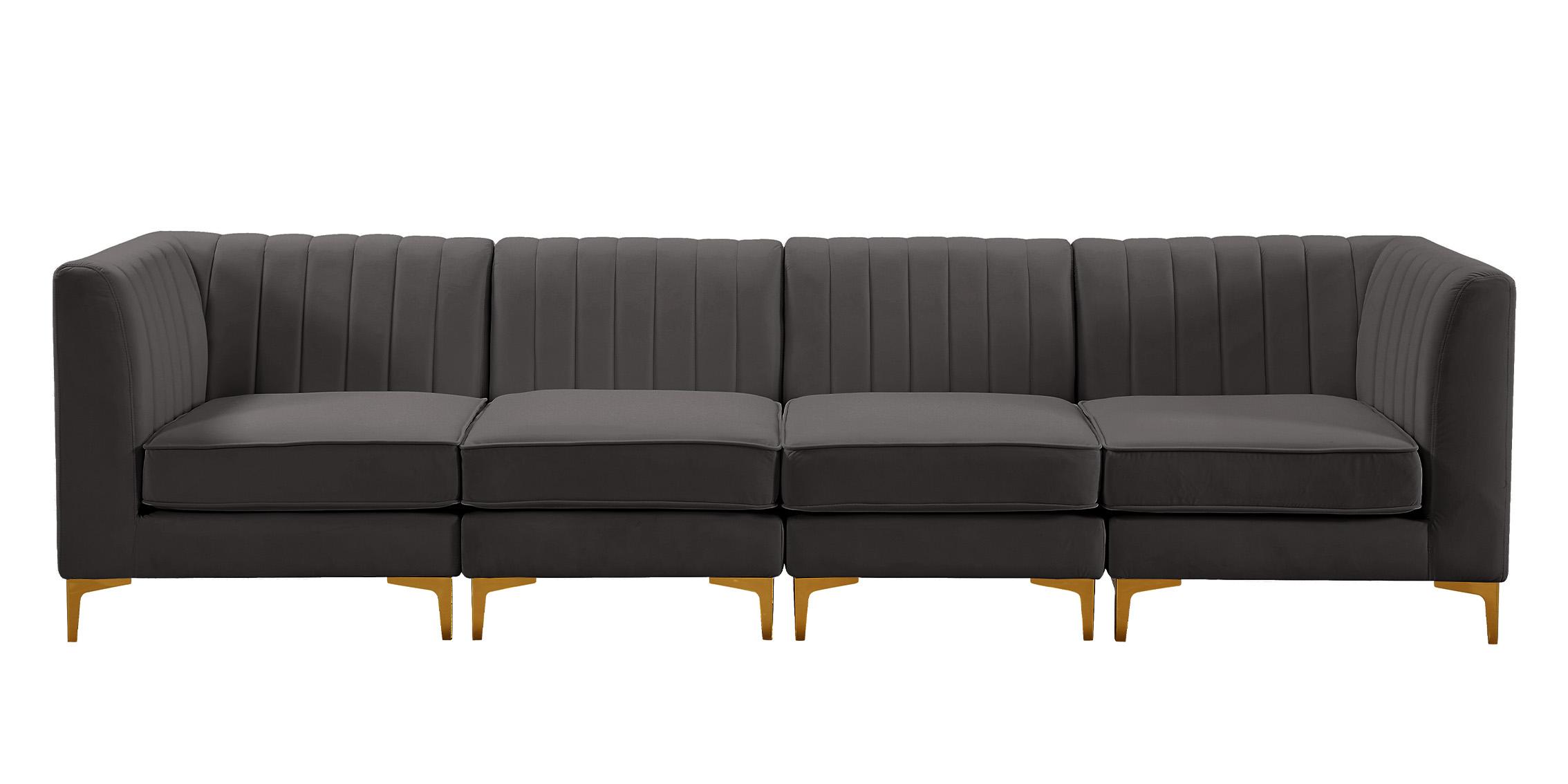 

        
Meridian Furniture ALINA 604Grey-S119 Modular Sectional Sofa Gray Velvet 94308258812
