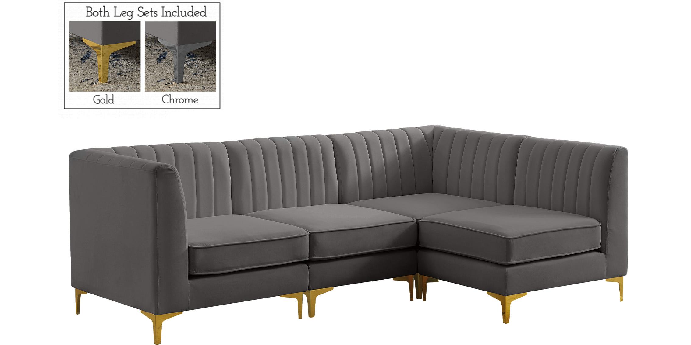 

    
Meridian Furniture ALINA 604Grey-Sec4A Modular Sectional Sofa Gray 604Grey-Sec4A
