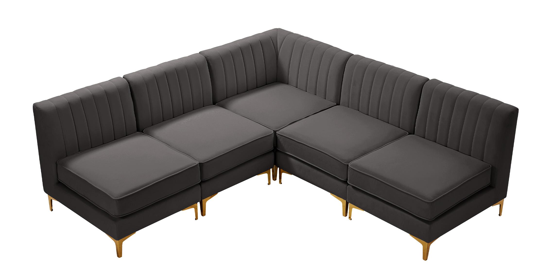 

    
Meridian Furniture ALINA 604Grey-Sec5A Modular Sectional Sofa Gray 604Grey-Sec5A
