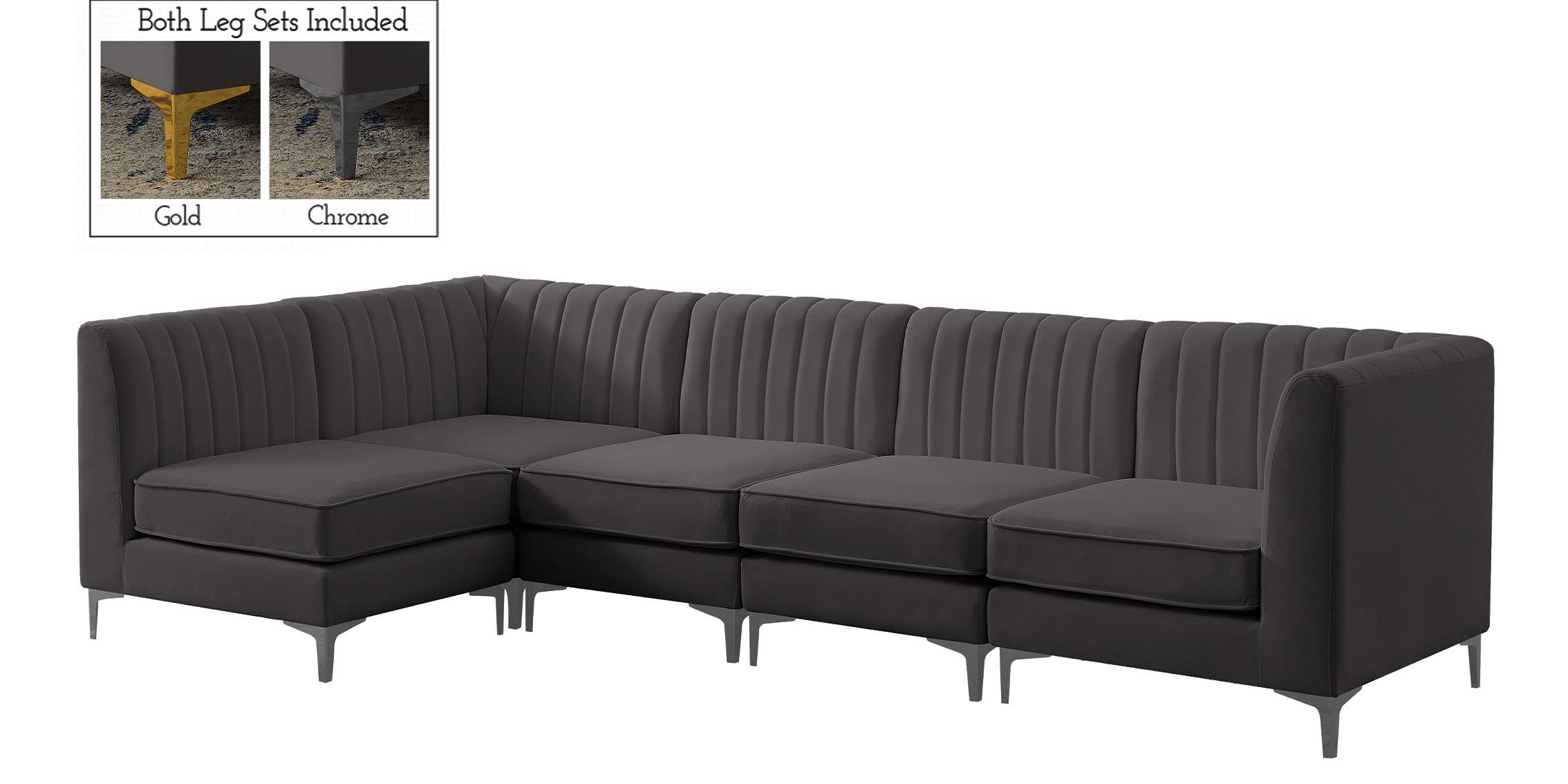 

    
Meridian Furniture ALINA 604Grey-Sec5B Modular Sectional Sofa Gray 604Grey-Sec5B
