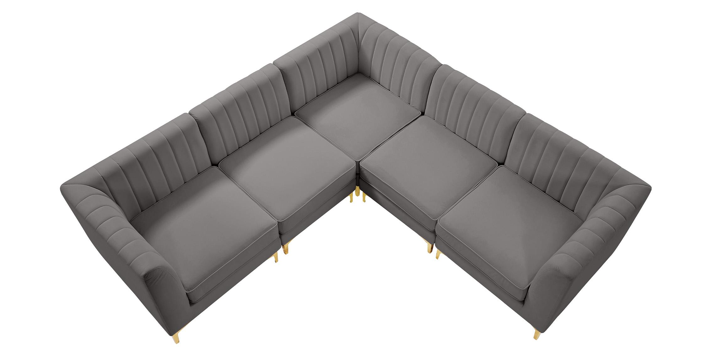 

    
604Grey-Sec5C Meridian Furniture Modular Sectional Sofa
