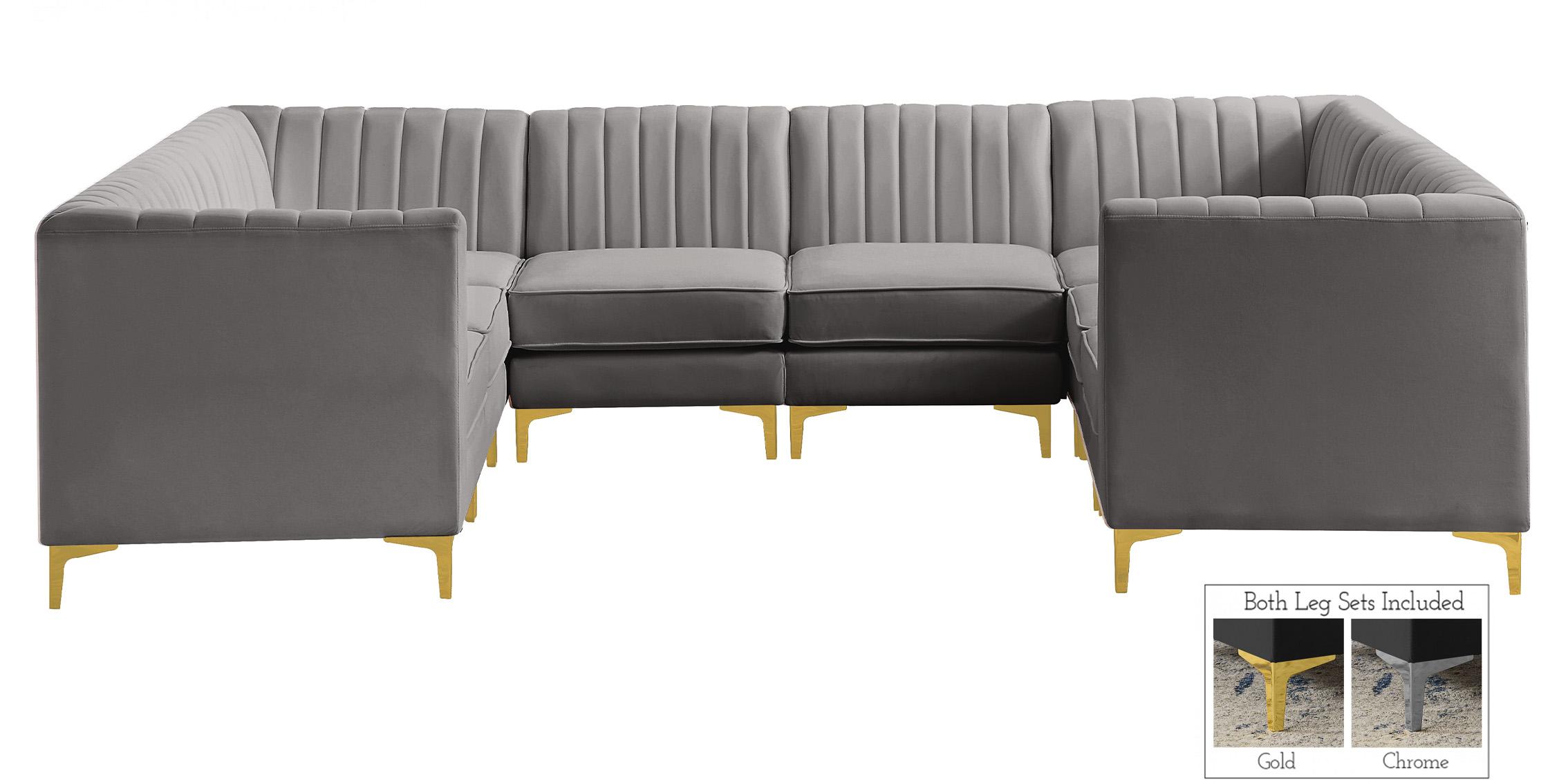 

    
604Grey-Sec8B Meridian Furniture Modular Sectional Sofa
